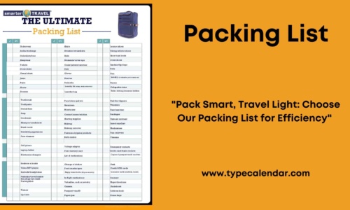 Free Printable Packing List Templates [Excel, Word, PDF] +Editable