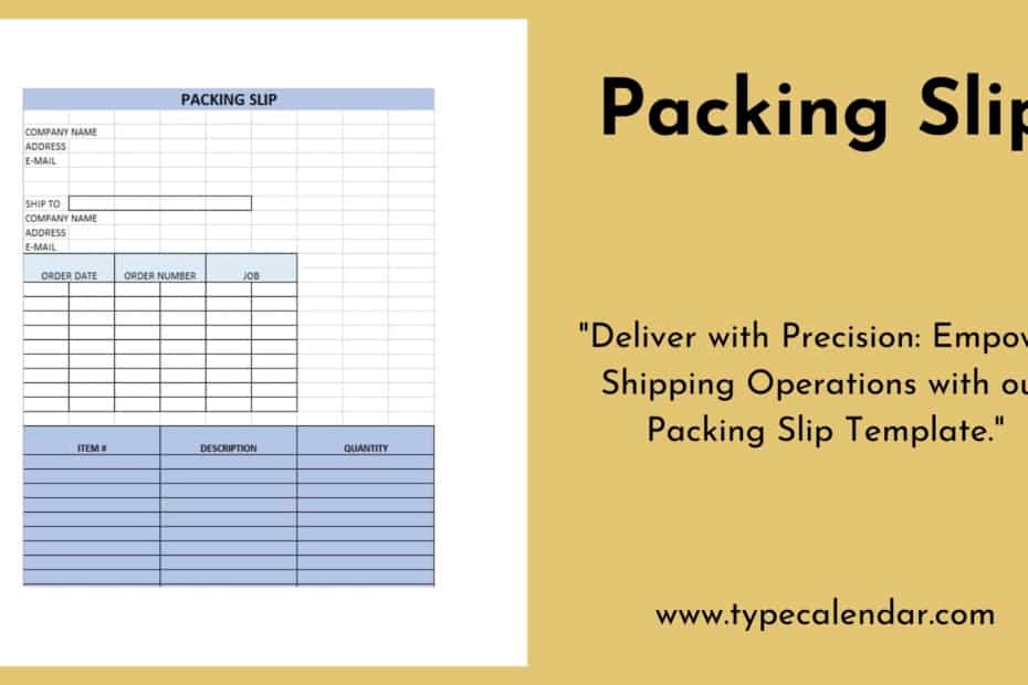 Packing Slip