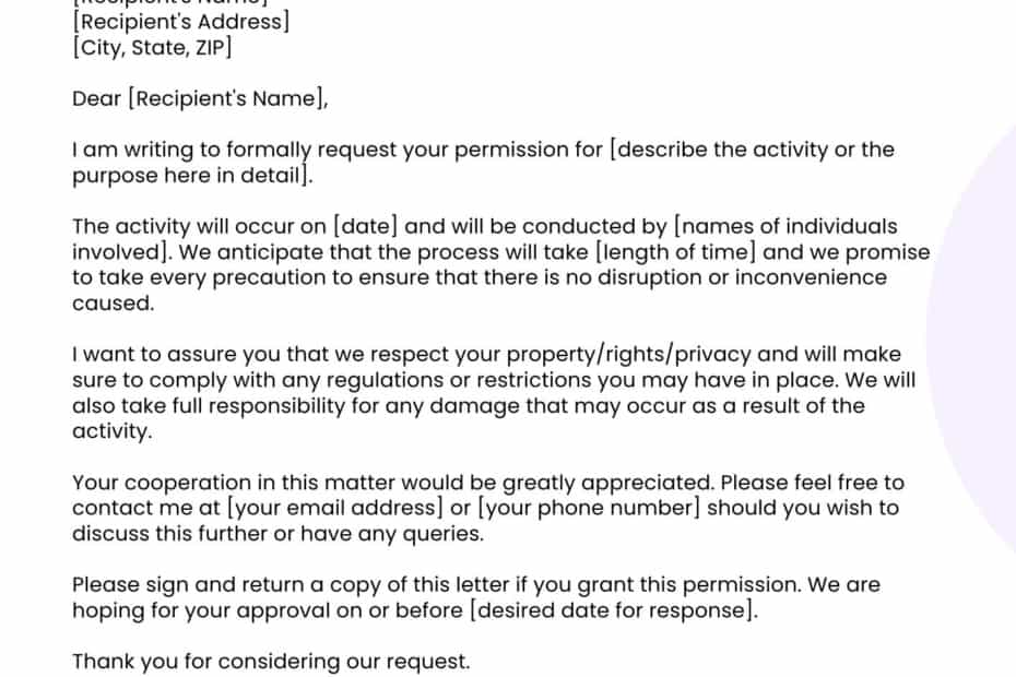 Permission Letter