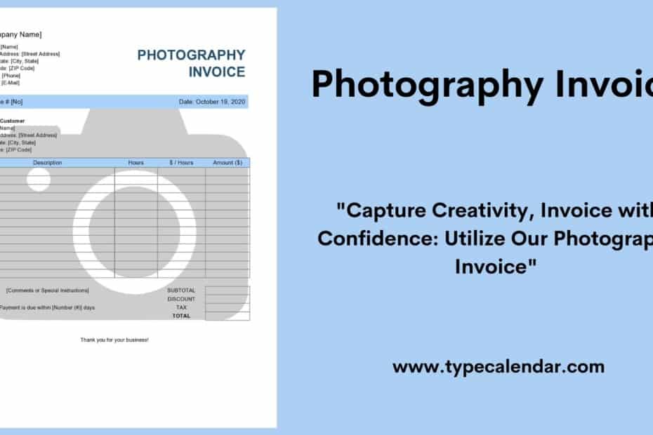 Photography Invoice