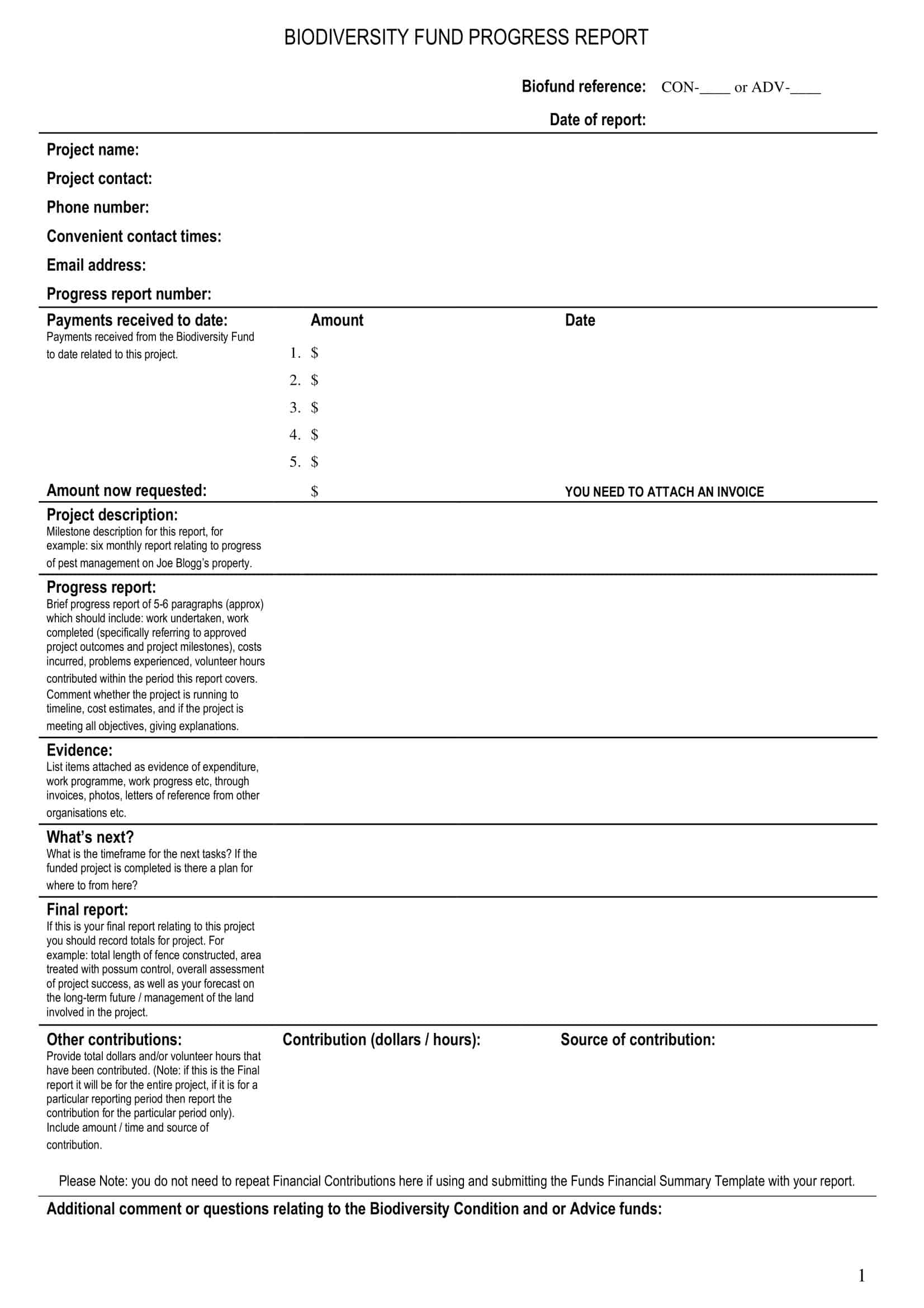 Free Printable Progress Report Templates [Word, Excel, PDF]