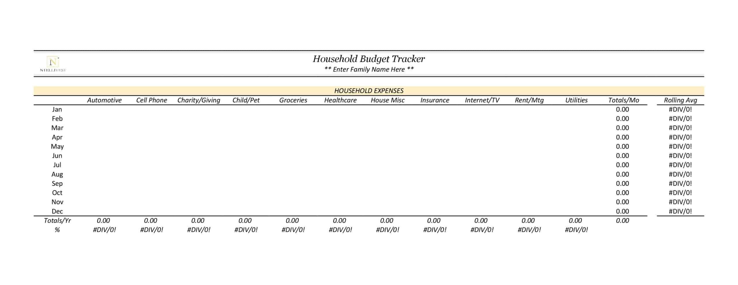 Simple Household Budget Simple Household Budget