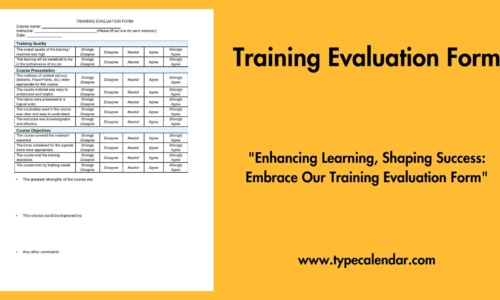 Free Printable Training Evaluation Form Template [PDF, Word]
