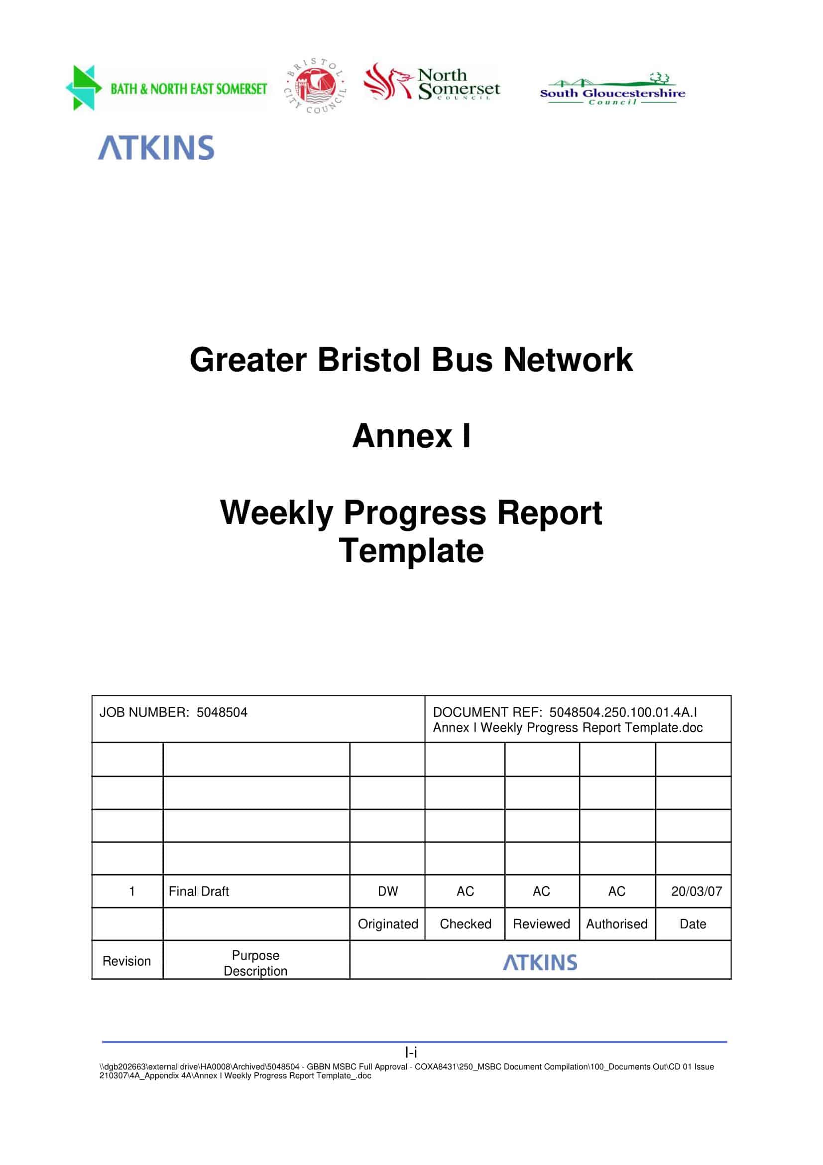 Word Blank Progress Report Word Blank Progress Report