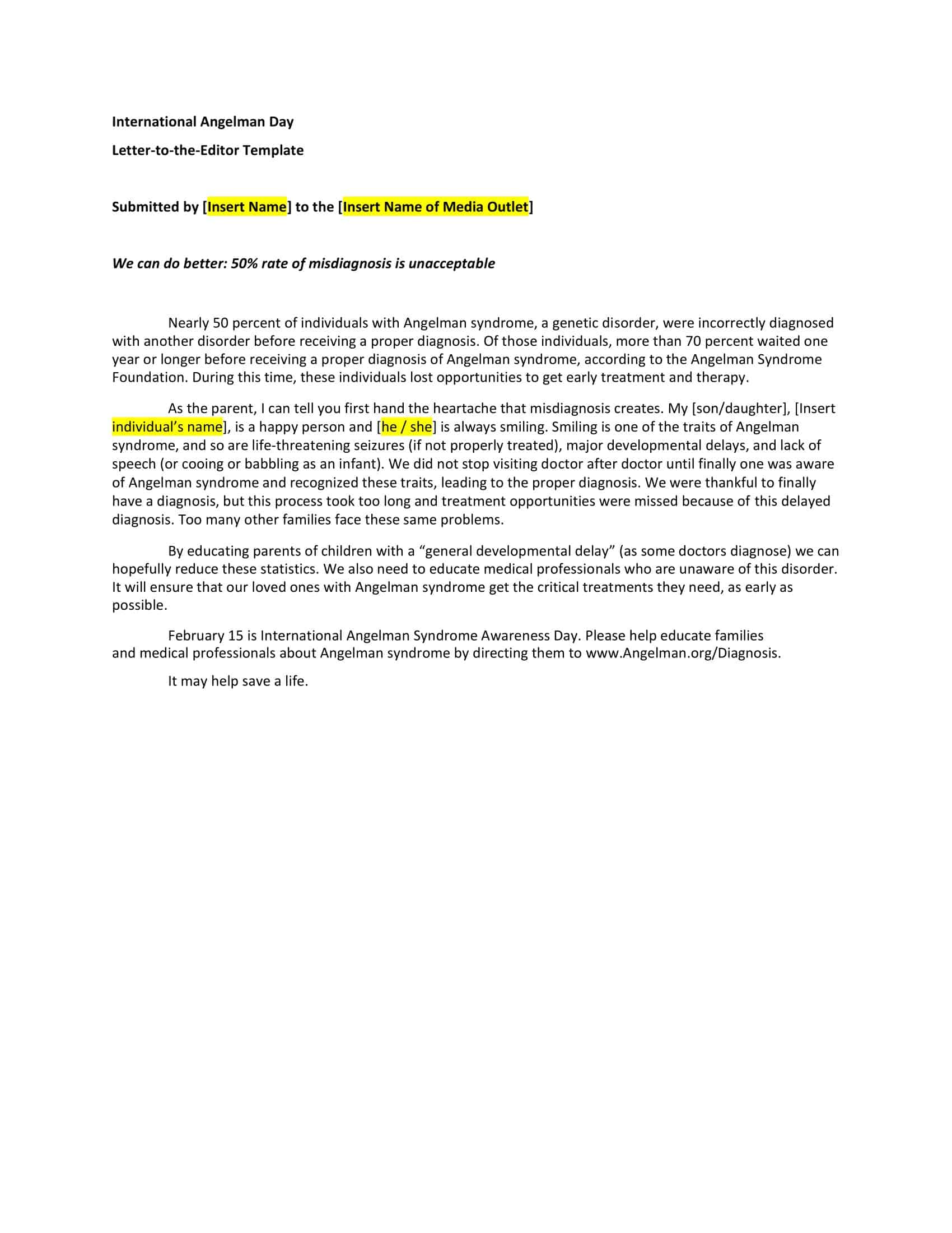 Word Download Letter to the Editor Word Download Letter to the Editor