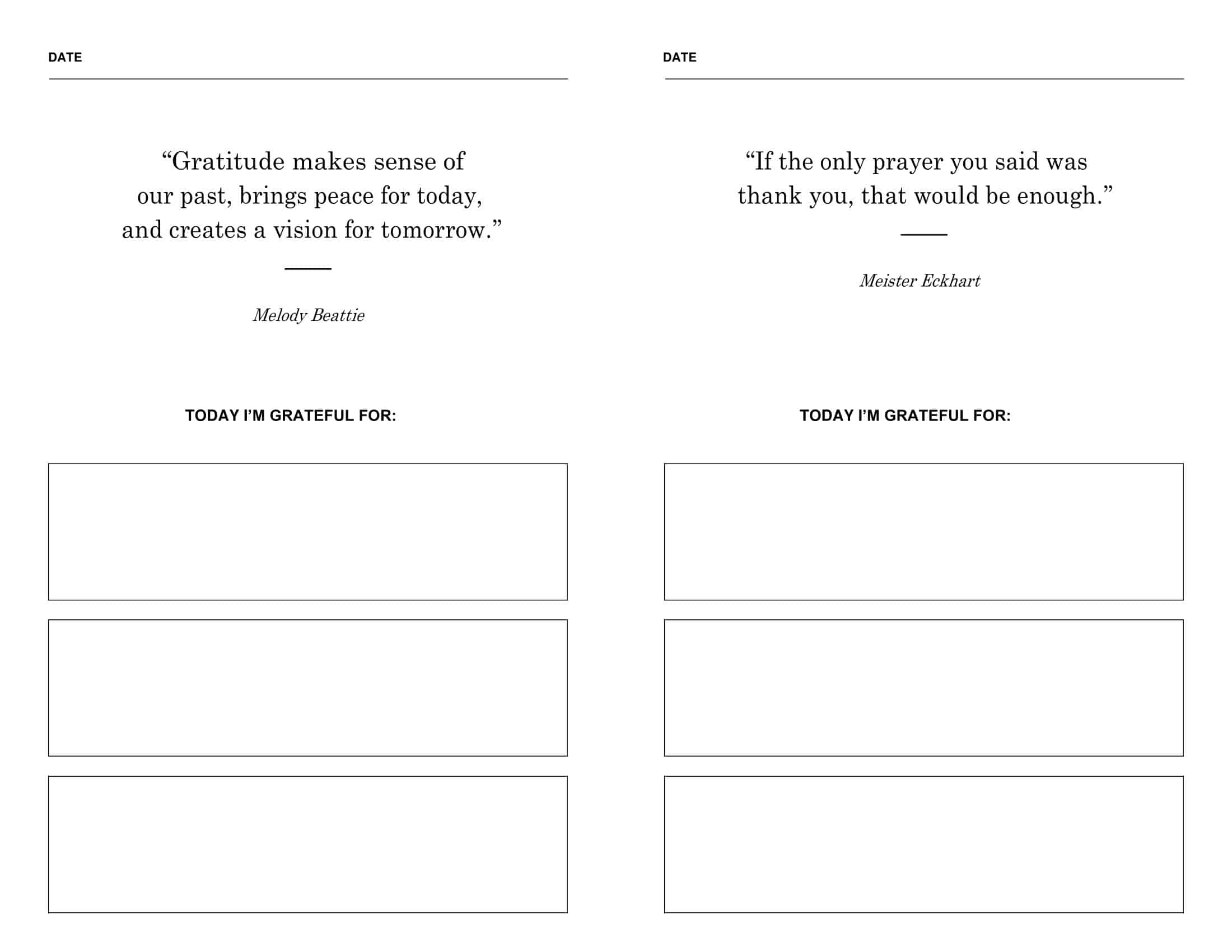 Free Printable Gratitude Journal Templates [PDF, Word]