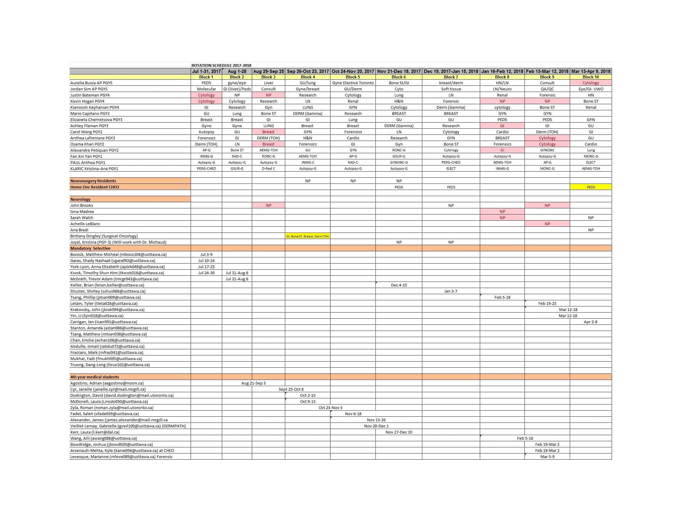 Word Rotating Schedule Word Rotating Schedule