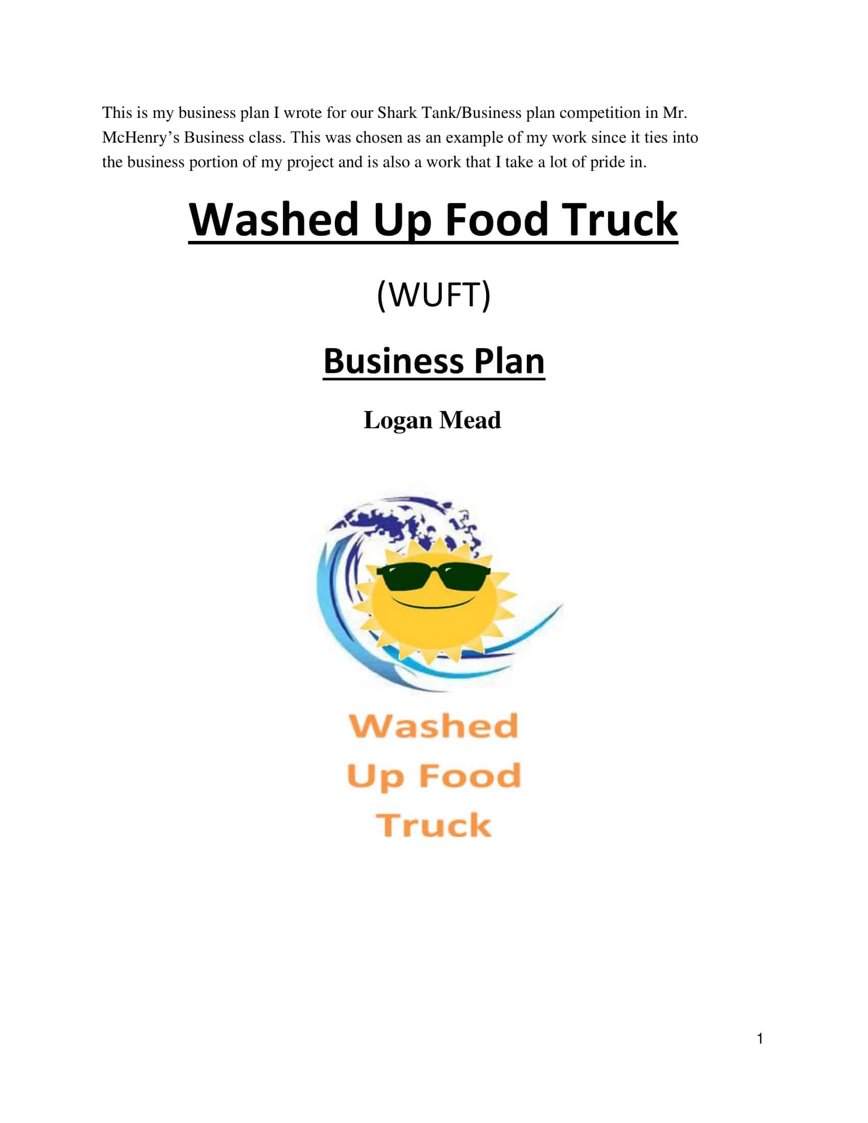 Word Sample Food Truck Business Plan Word Sample Food Truck Business Plan