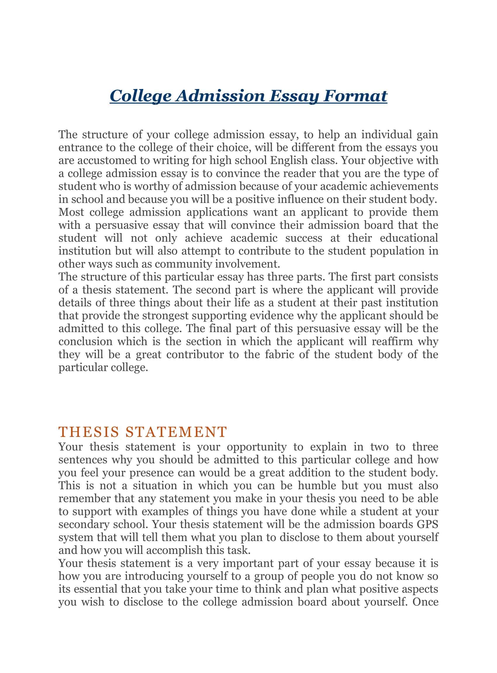 Free Printable College Essay Format Templates [PDF, Word]