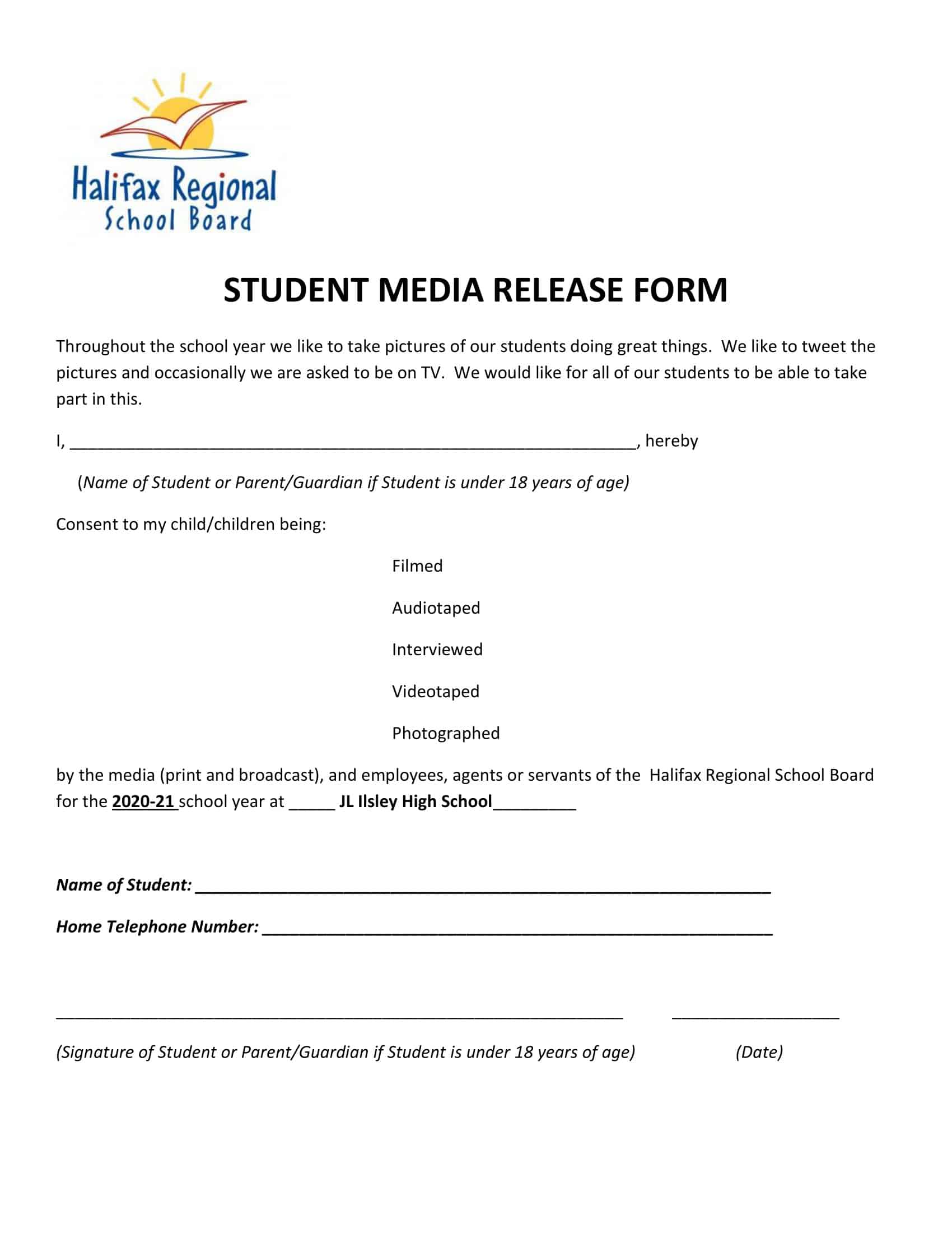 Word Template Media Release Form Word Template Media Release Form