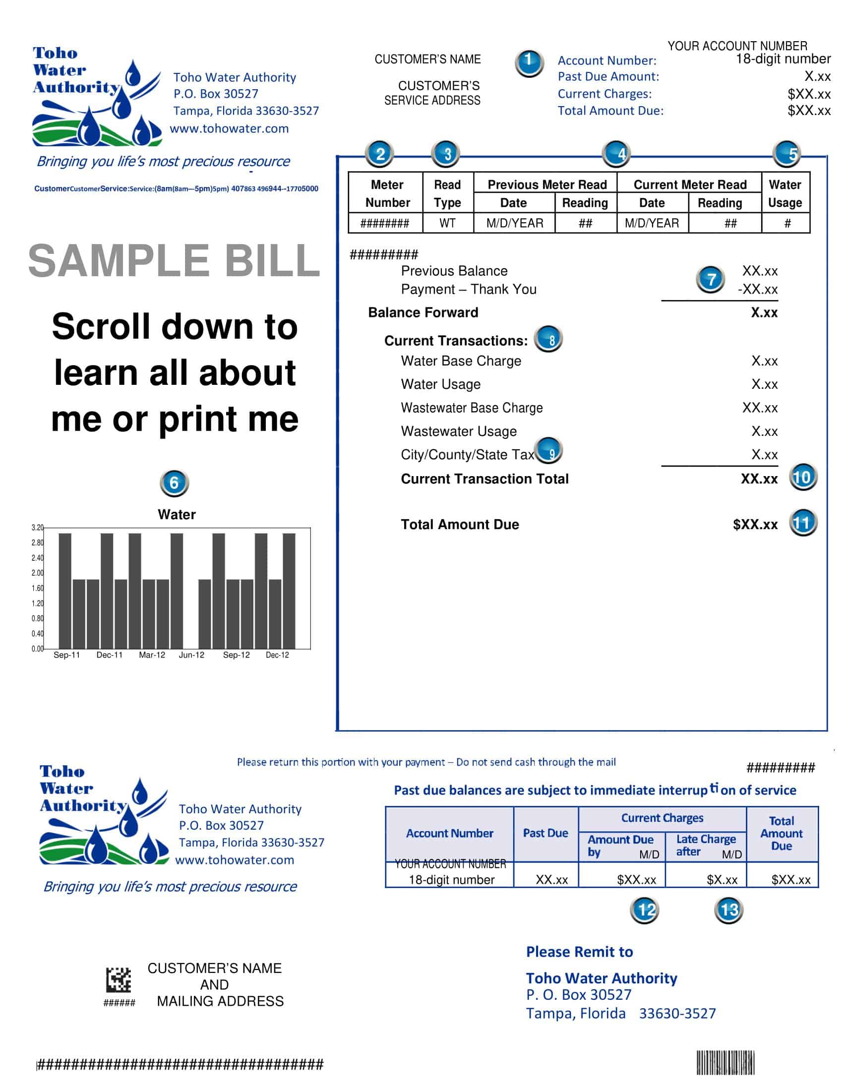 Word Utility Bill Template Word Utility Bill Template