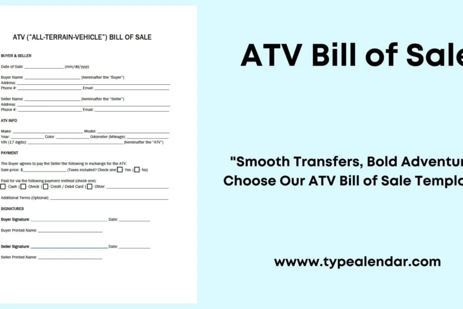 ATV Bill of Sale