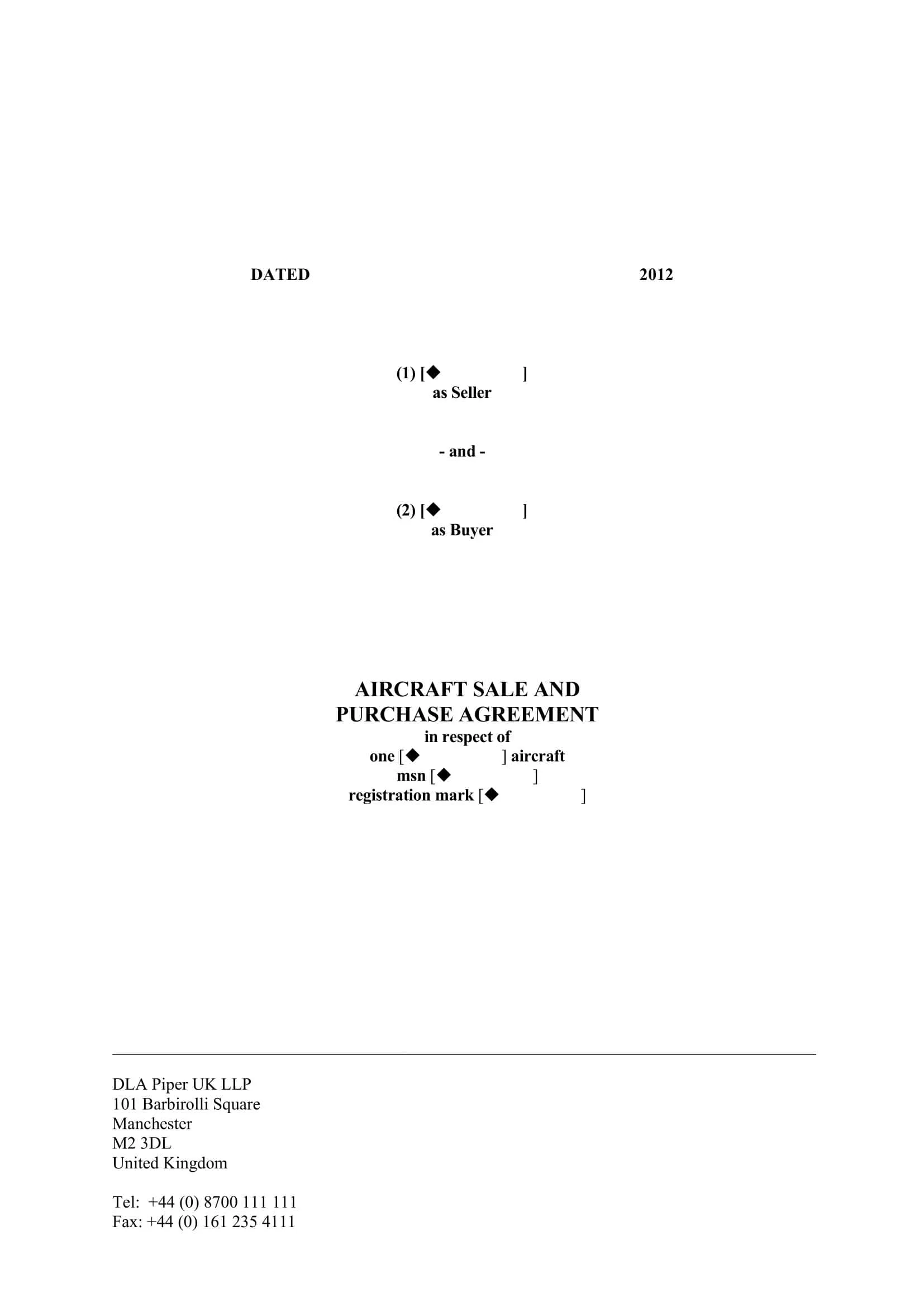 Aircraft Bill of Sale Example Aircraft Bill of Sale Example
