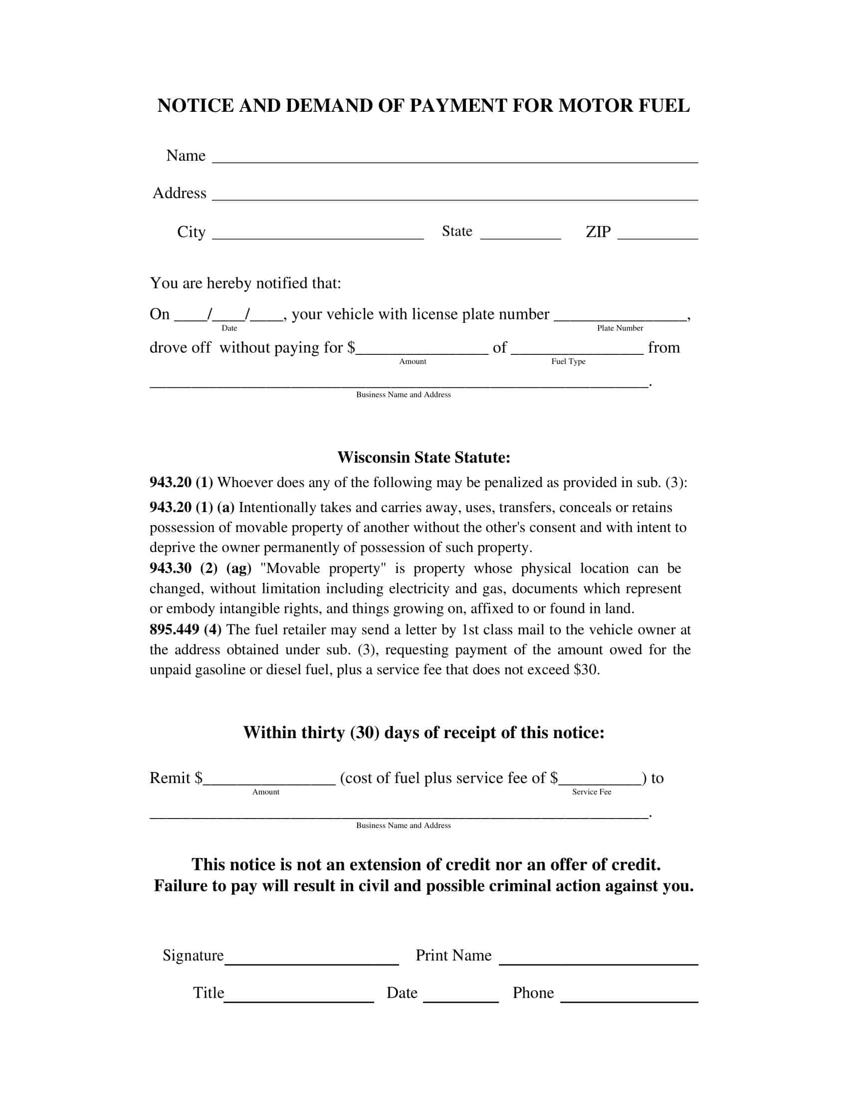 Blank Demand For Payment Letter Template Blank Demand For Payment Letter Template