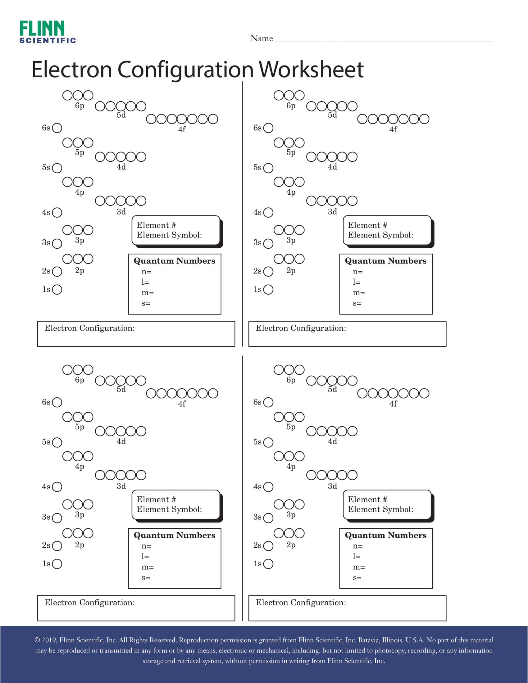 Free Printable Electron Configuration Worksheet [Practice &amp; Problems] +PDF