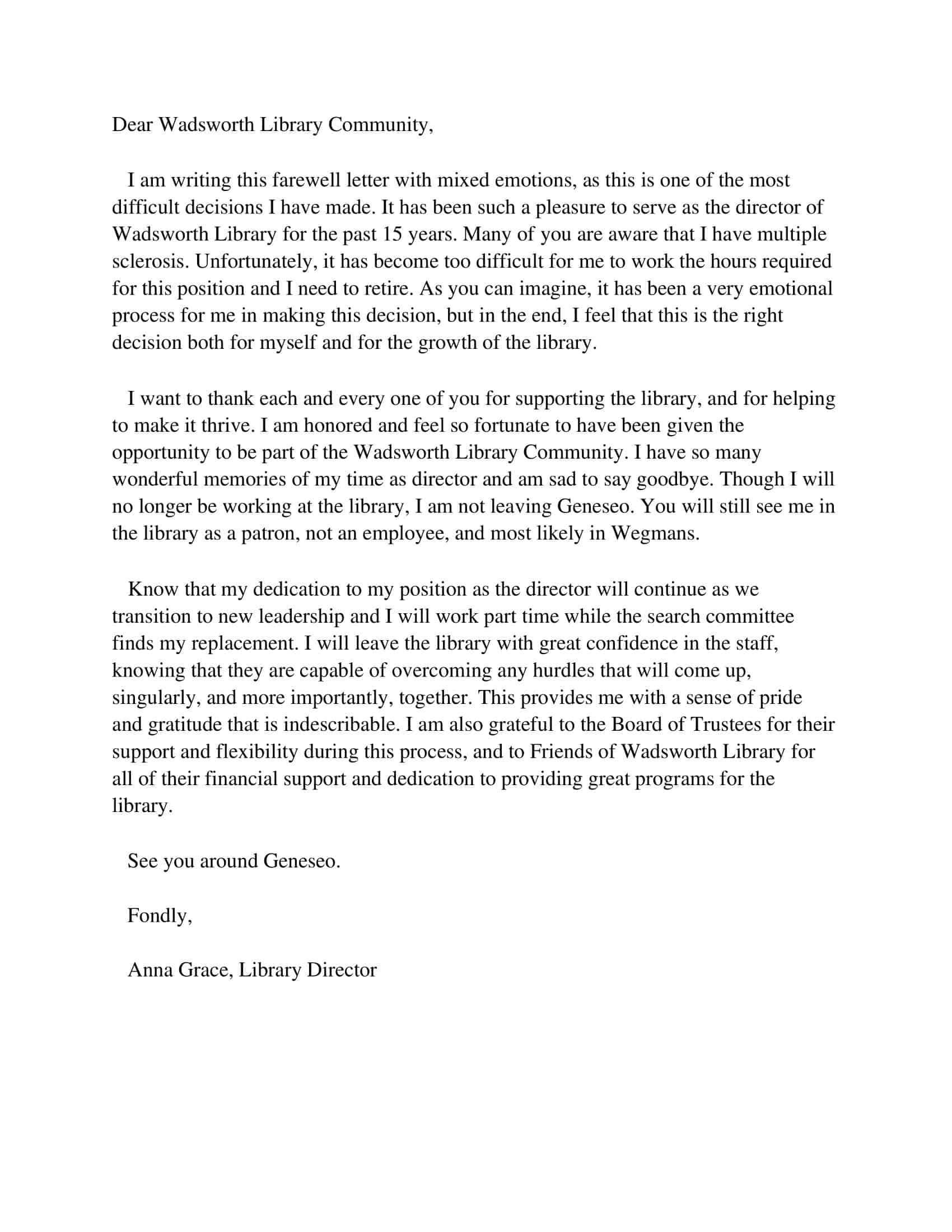 Blank Farewell Letter Template Blank Farewell Letter Template