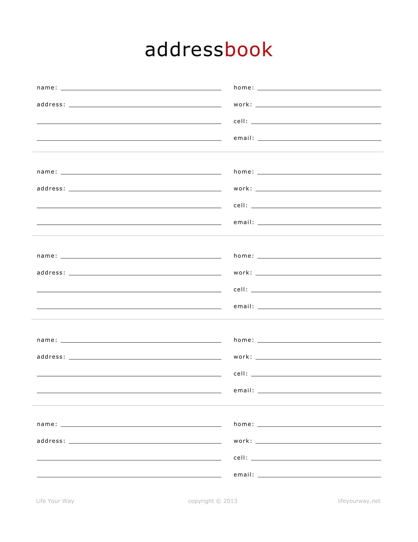 Address Book Address Book