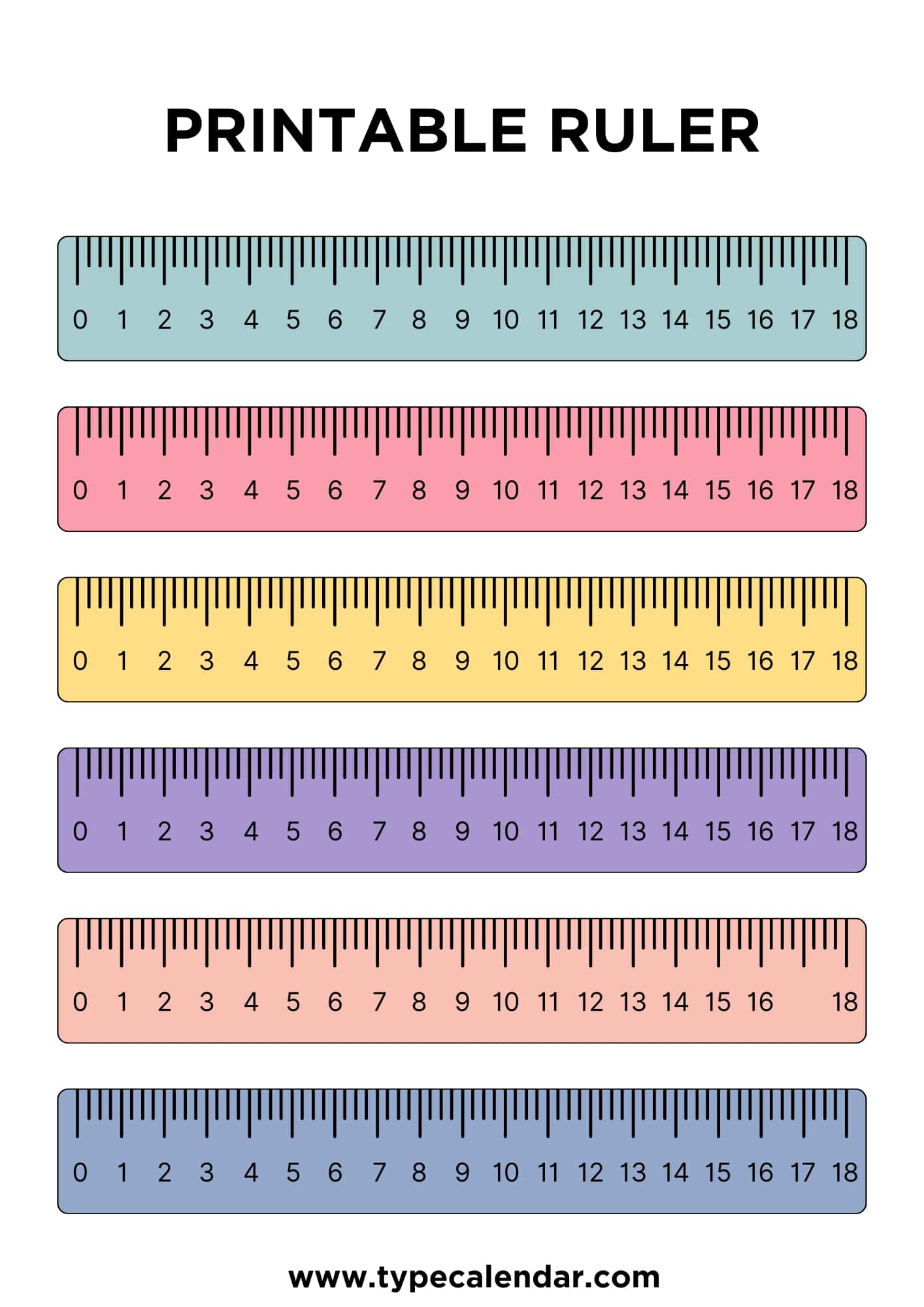 40 Free Printable Blank Ruler Templates Word PDF 