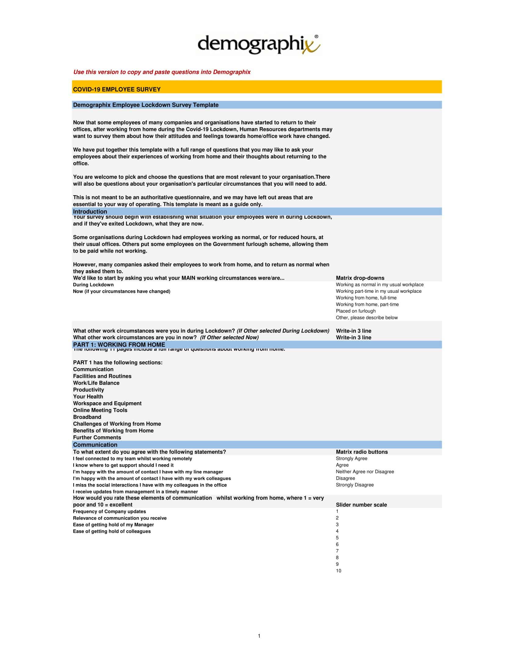 Blank Survey in Word Blank Survey in Word