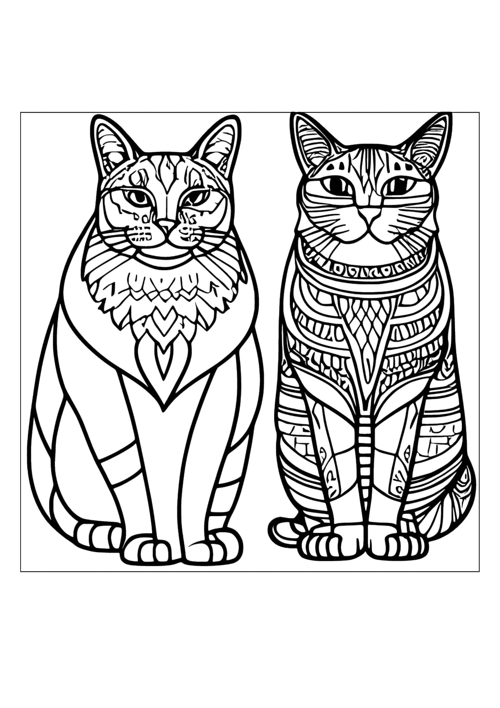 Cat Coloring Pages PDF Cat Coloring Pages PDF