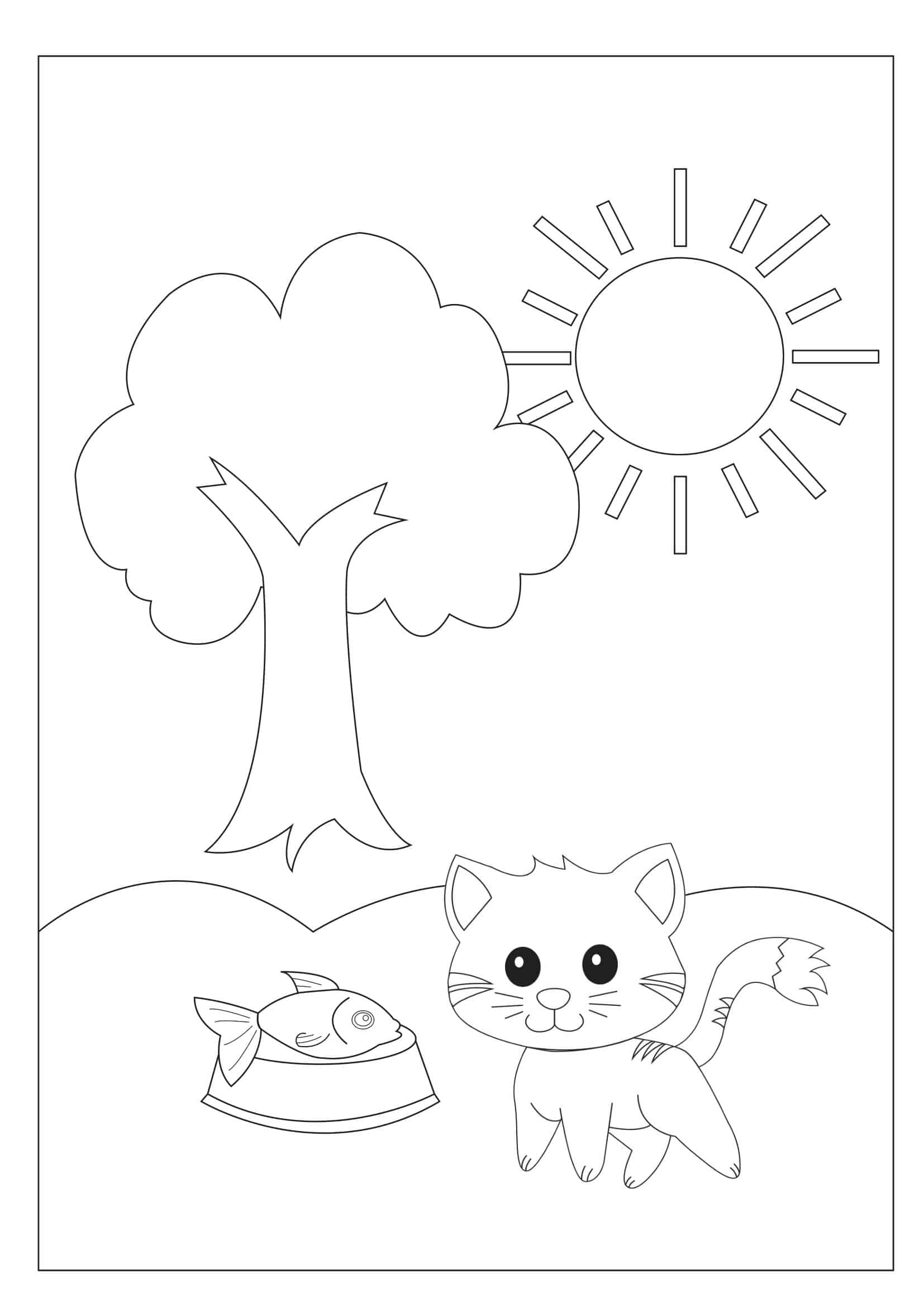 Cat Coloring Pages Template PDF Cat Coloring Pages Template PDF