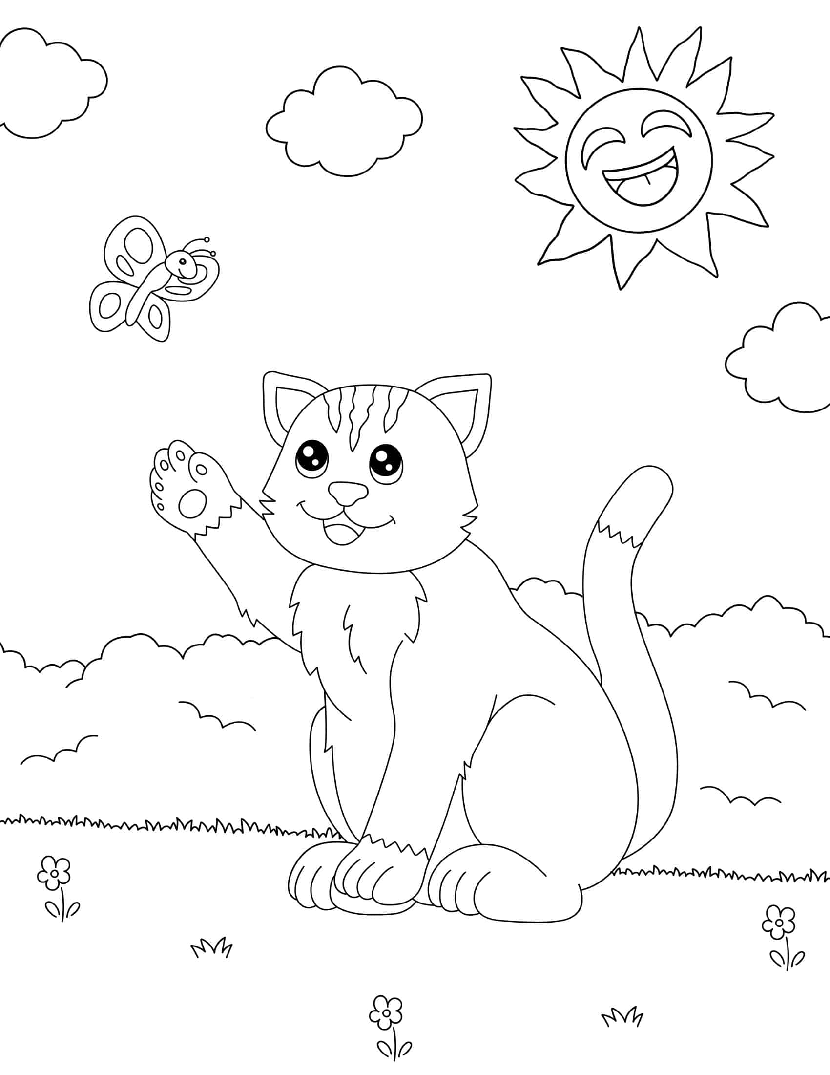 Cat Coloring Pages Word Template Cat Coloring Pages Word Template