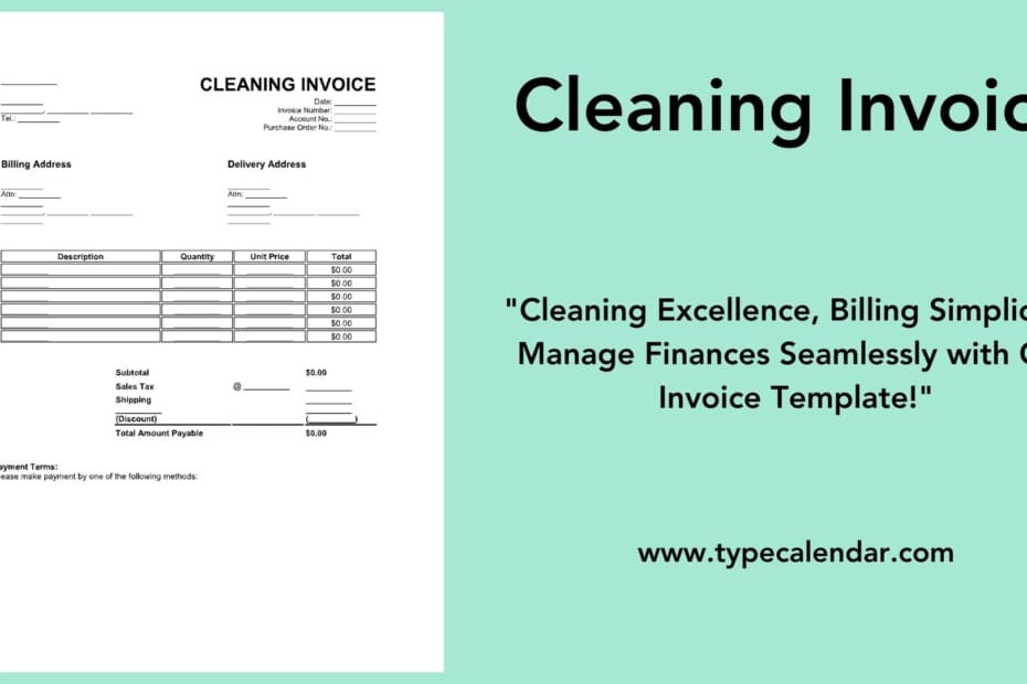 Cleaning Invoice