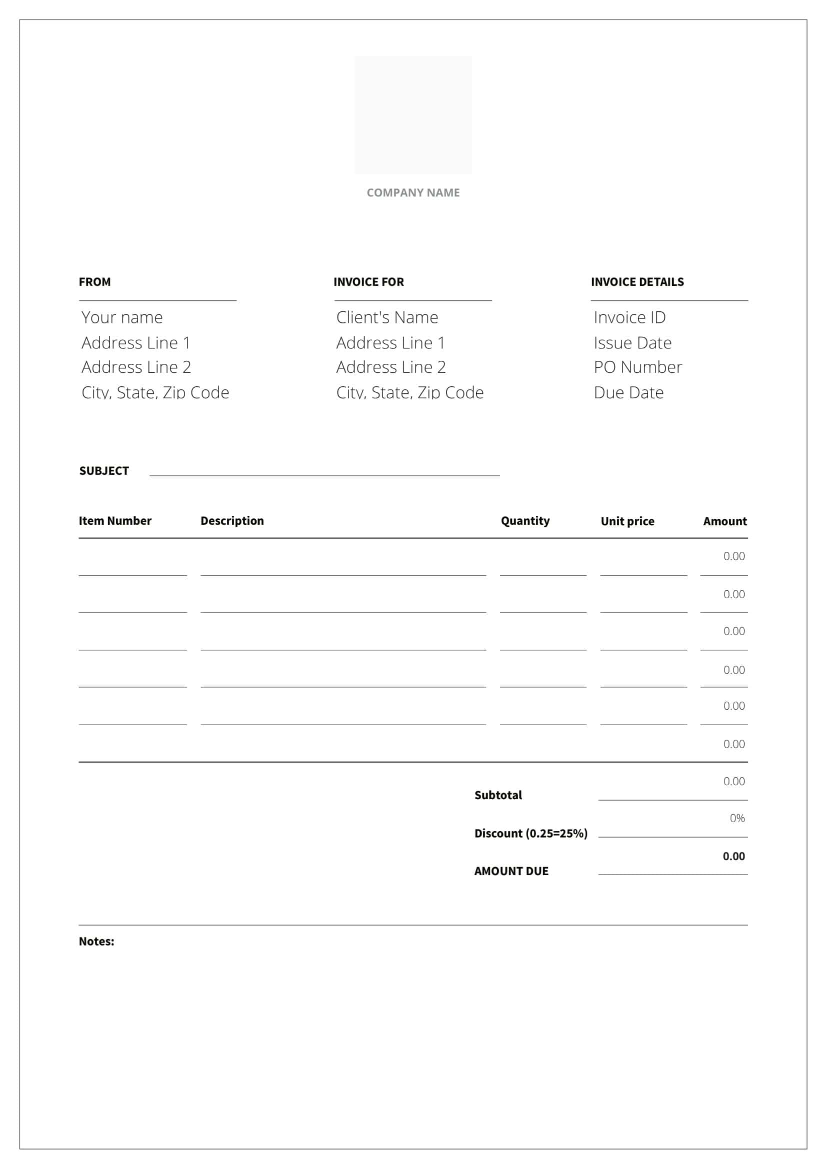Cleaning Invoice Downloadable Word Cleaning Invoice Downloadable Word