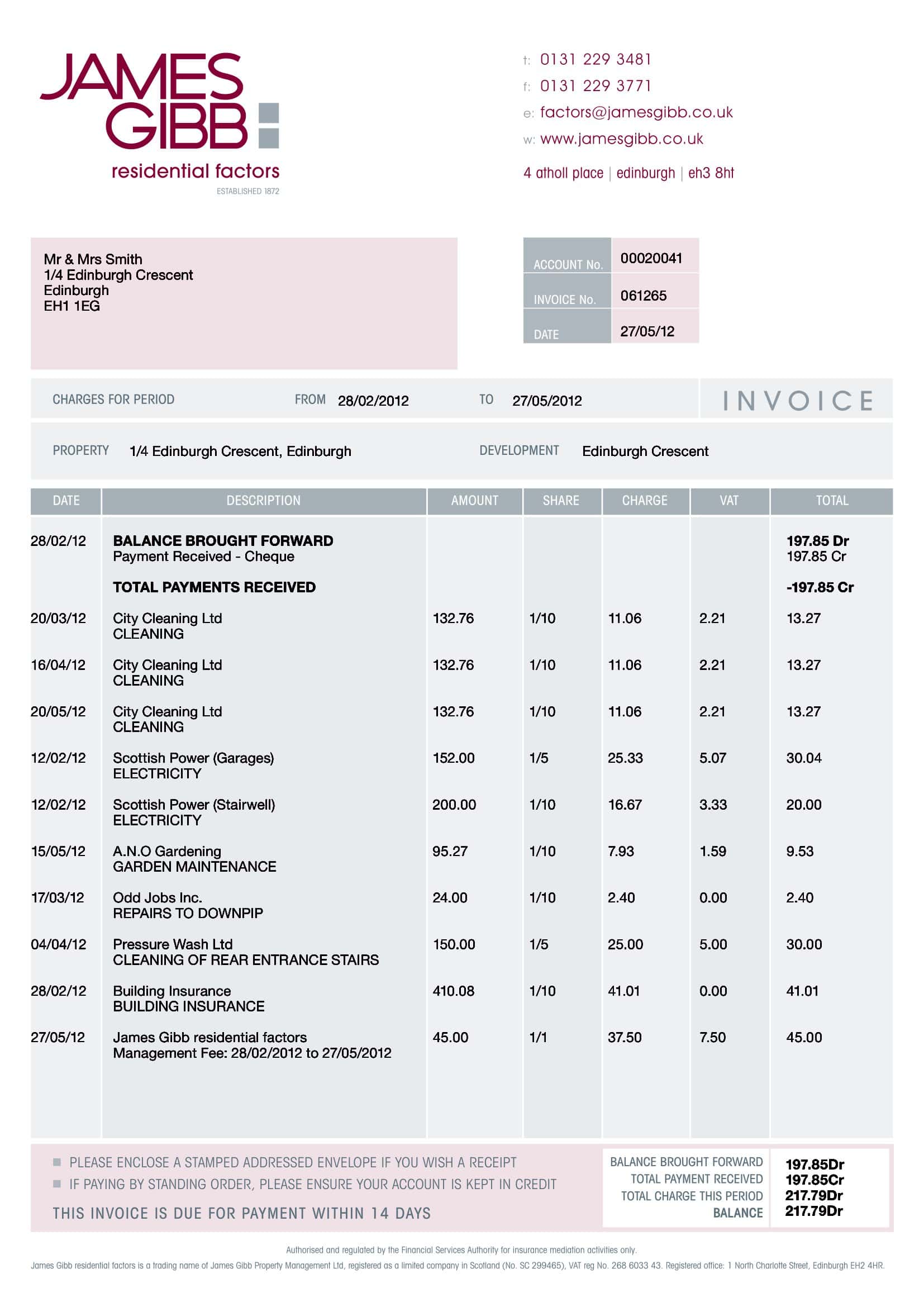 Cleaning Invoice Editable PDF Cleaning Invoice Editable PDF