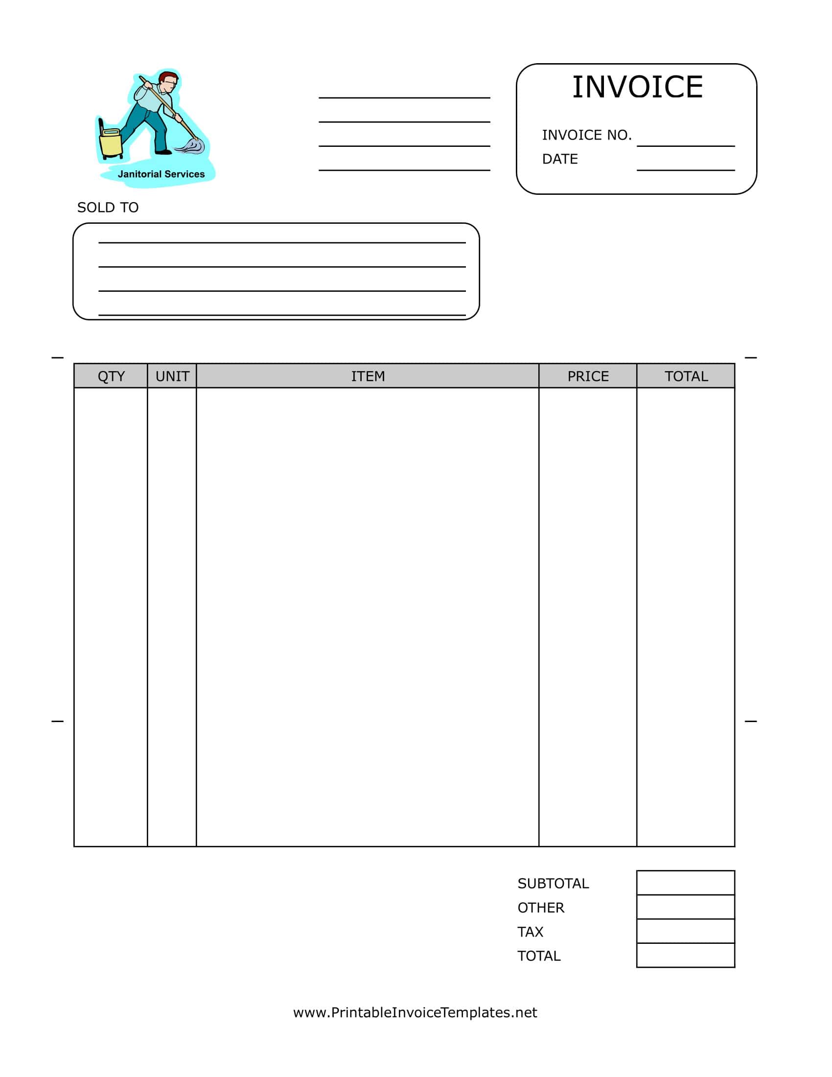 Cleaning Invoice Word Template Cleaning Invoice Word Template