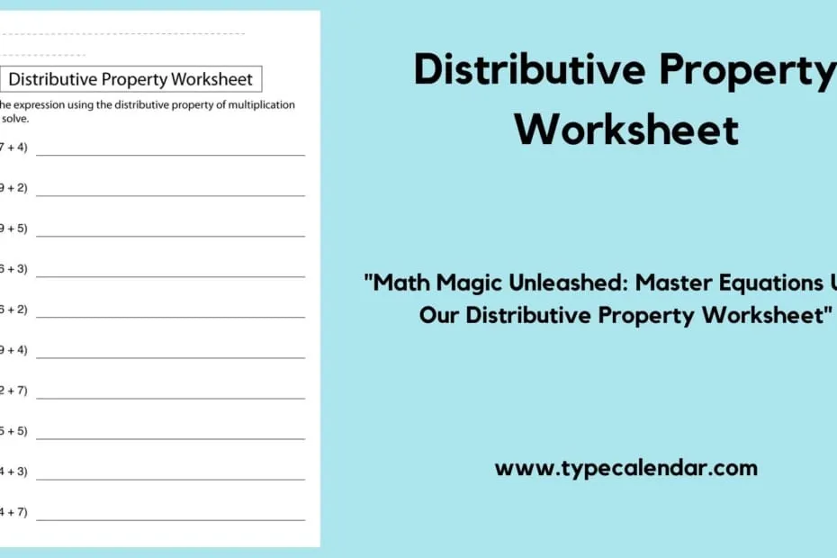 Distributive Property Worksheet