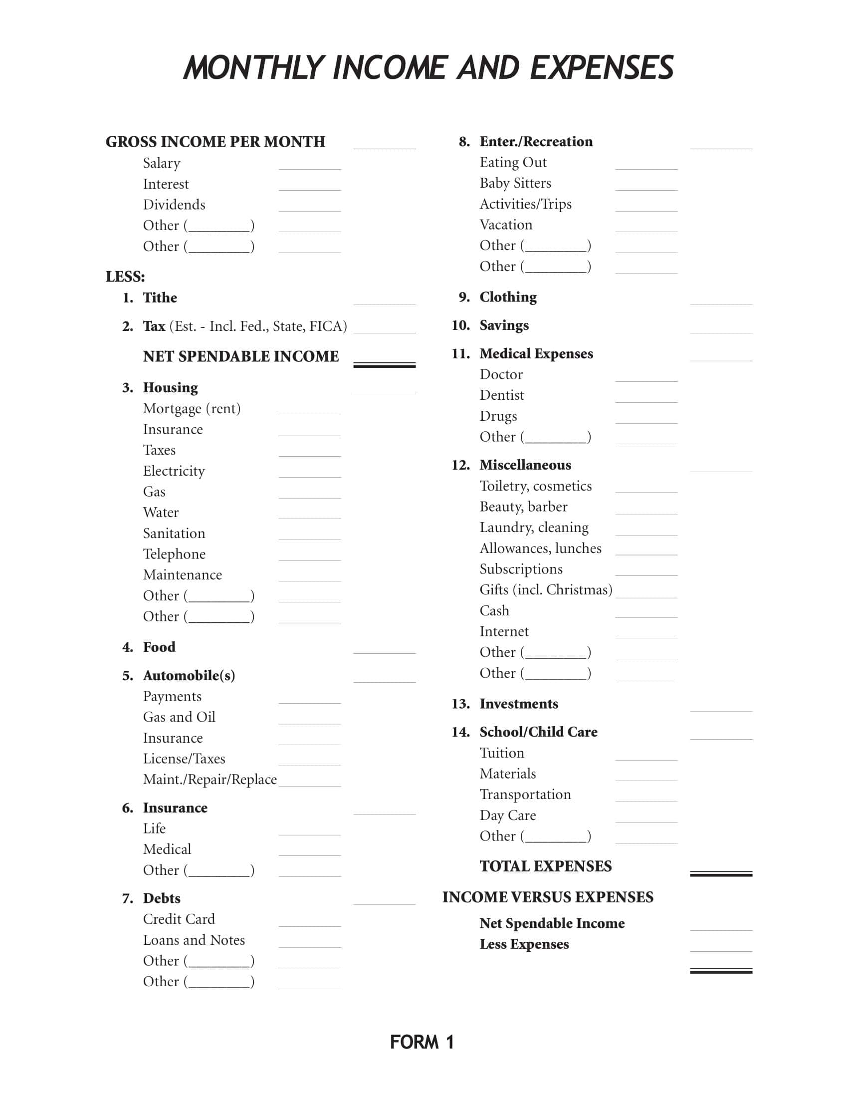Download Expense Report Word Download Expense Report Word