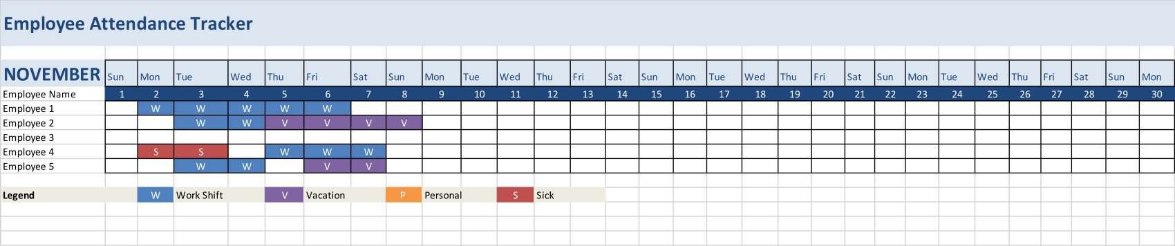 Download Fillable Attendance Tracker Download Fillable Attendance Tracker