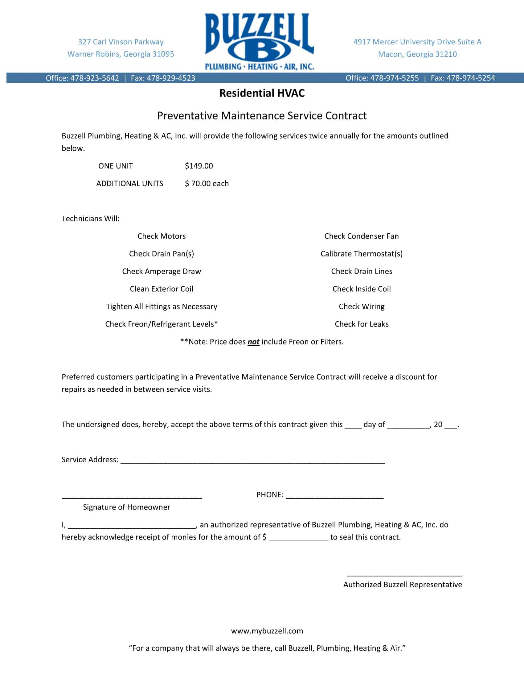 Download Free Residential Service Contract Download Free Residential Service Contract