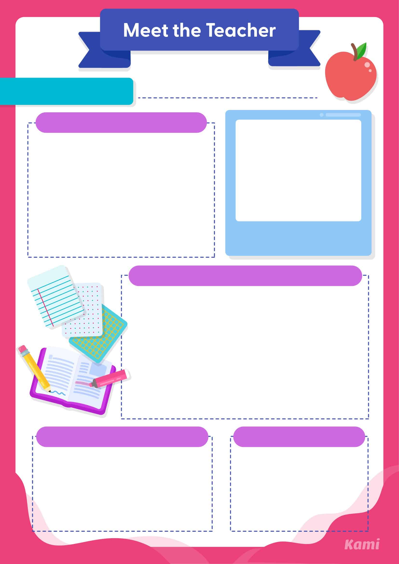 Downloadable Word Meet The Teacher Template Downloadable Word Meet The Teacher Template