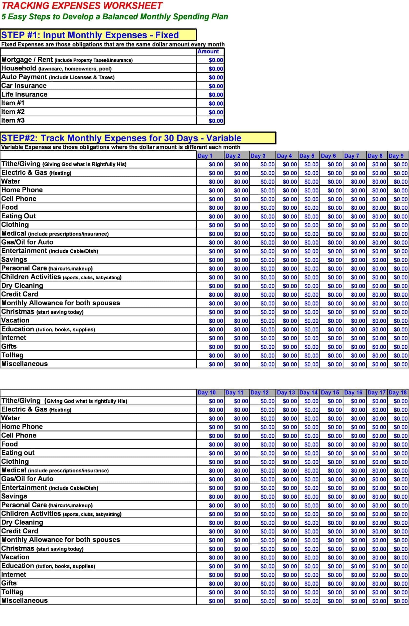 Editable Business Expense Spreadsheet Editable Business Expense Spreadsheet