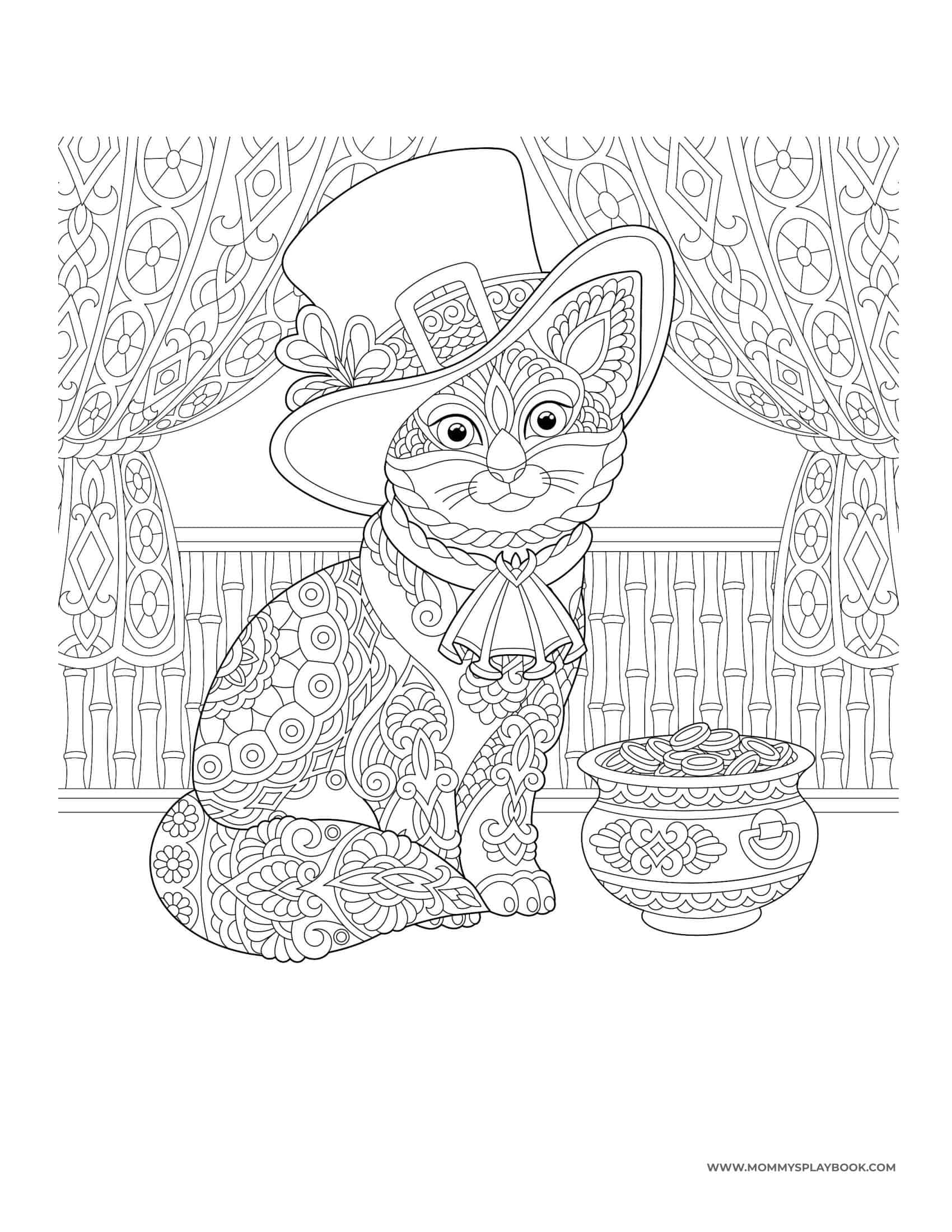 Editable Cat Coloring Pages Template Editable Cat Coloring Pages Template