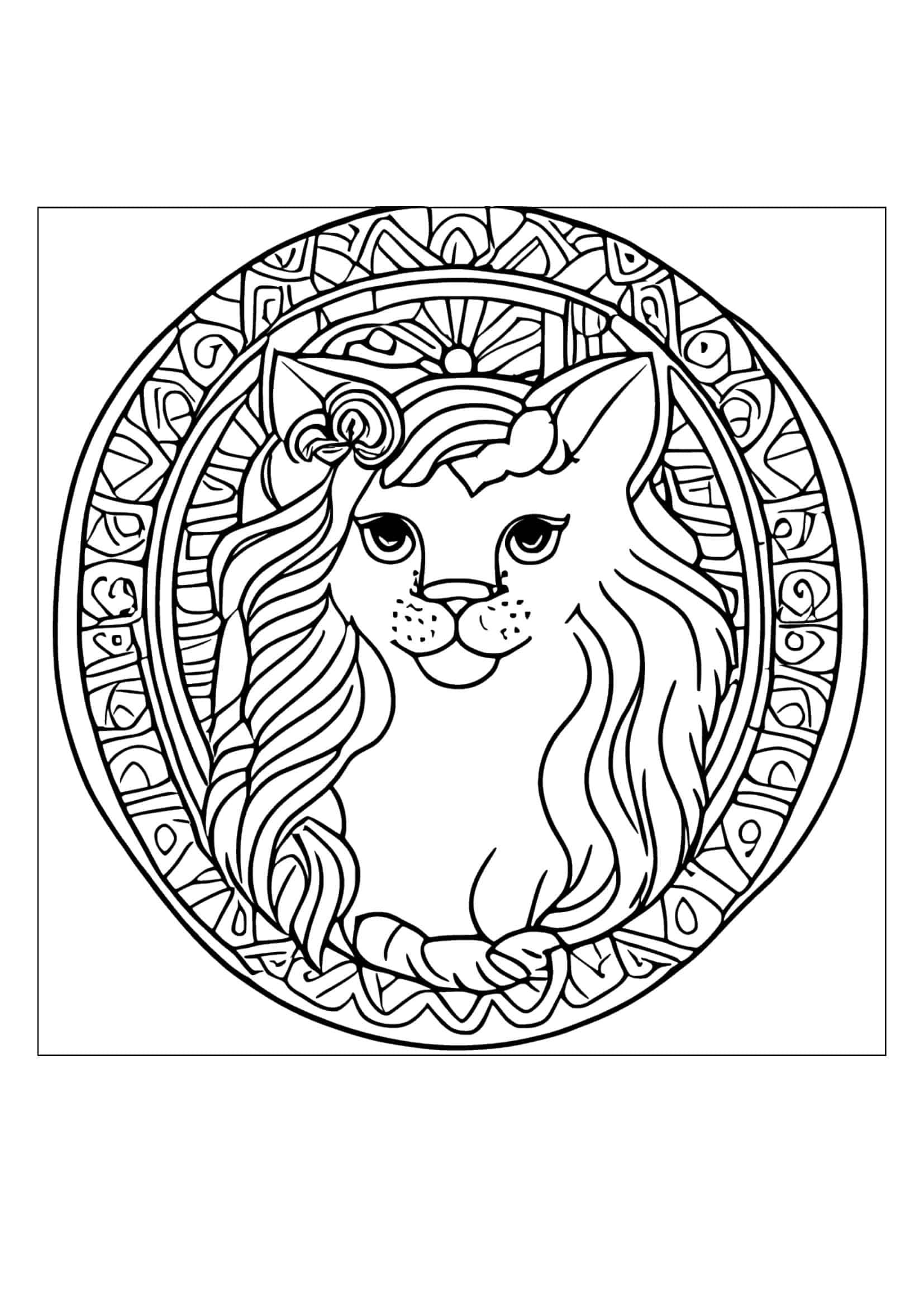 Example Editable Cat Coloring Pages Example Editable Cat Coloring Pages