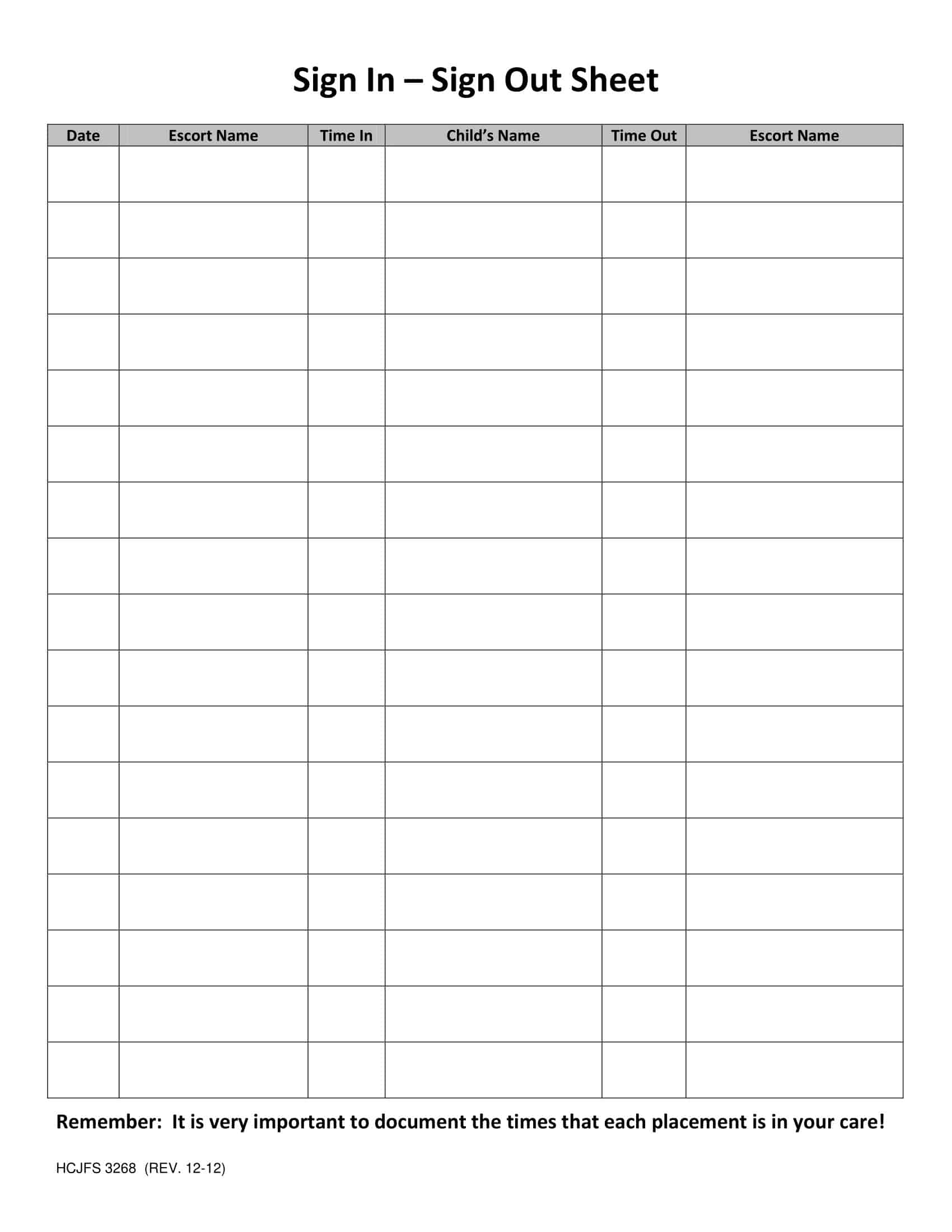 Free Printable Sign In And Out Sheet Templates PDF Word Excel Free Printable Sign In And Out Sheet Templates PDF Word Excel