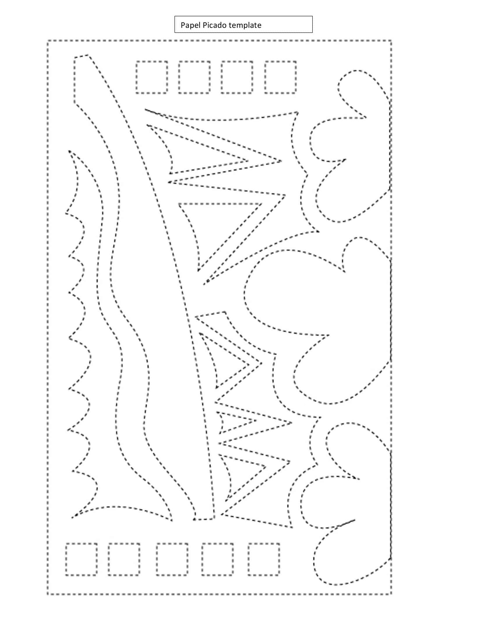 Free Printable Papel Picado Templates Mexican Banner PDF Free Printable Papel Picado Templates Mexican Banner PDF