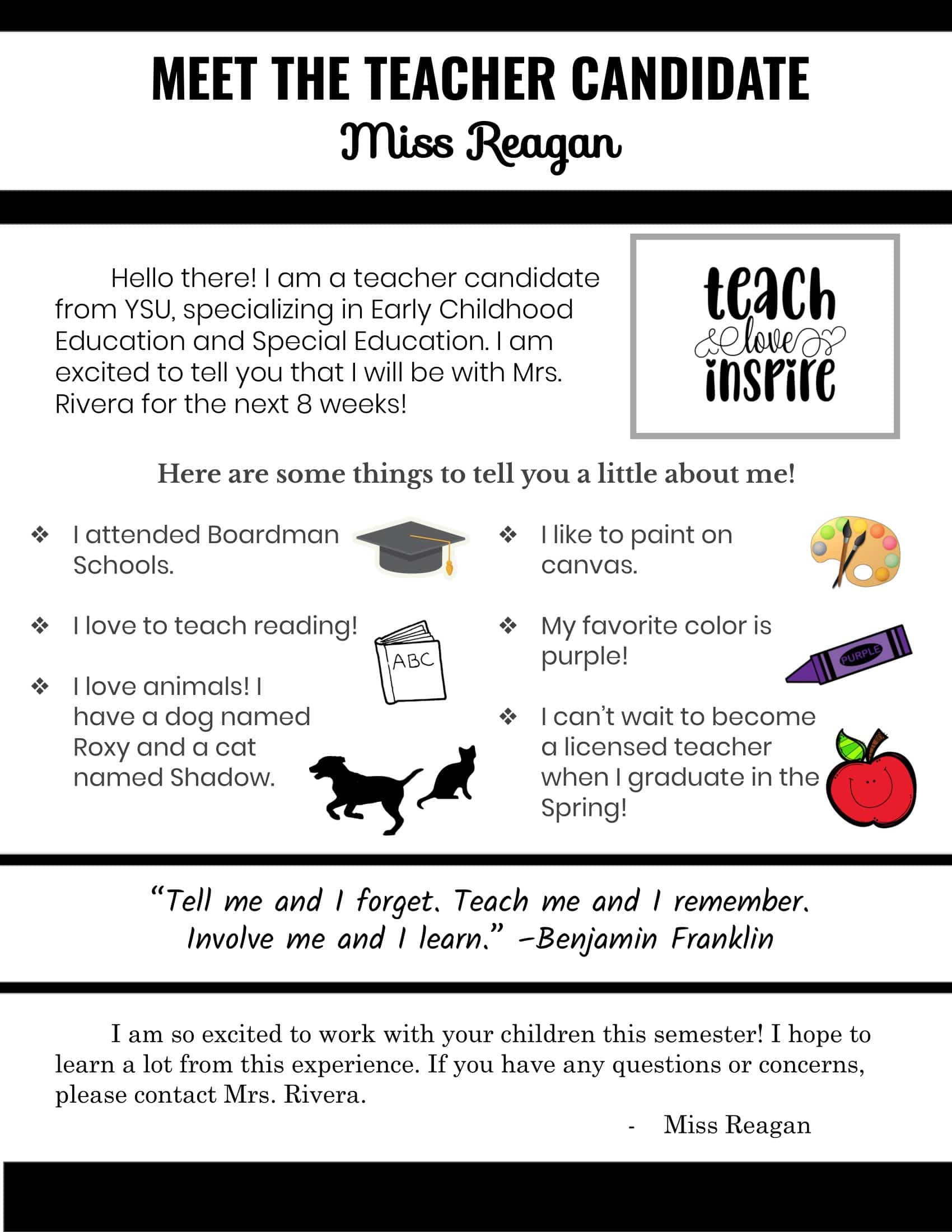 Fillable PDF Meet The Teacher Template Fillable PDF Meet The Teacher Template