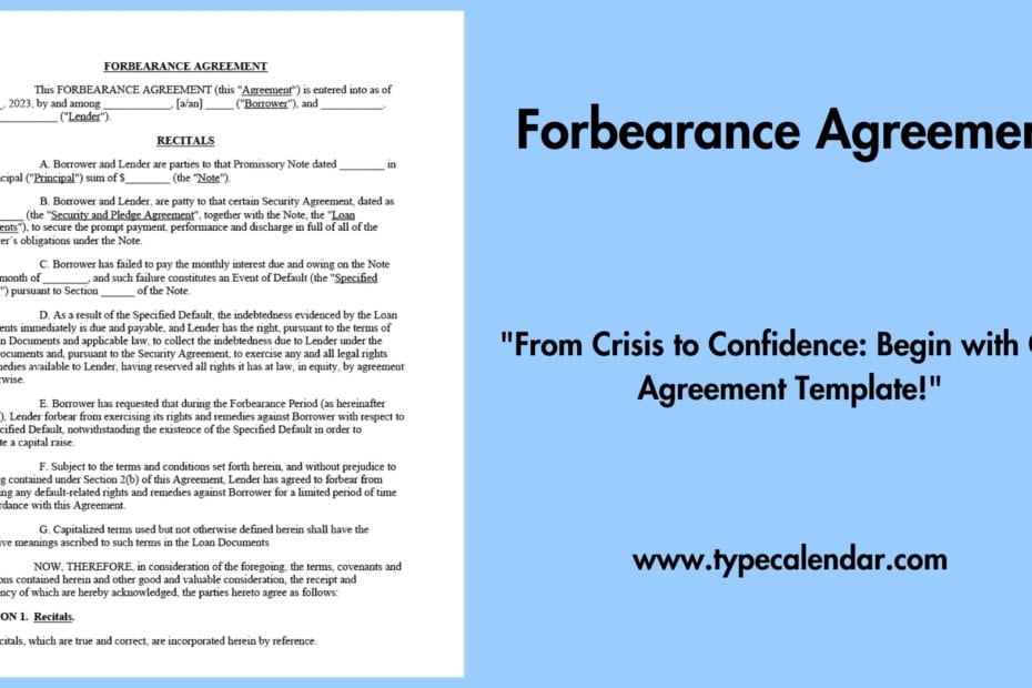Forbearance Agreement