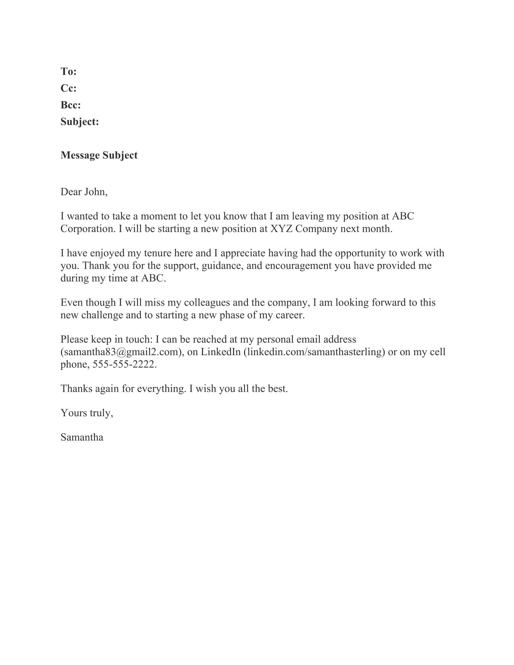 Free Blank Farewell Letter Download Free Blank Farewell Letter Download