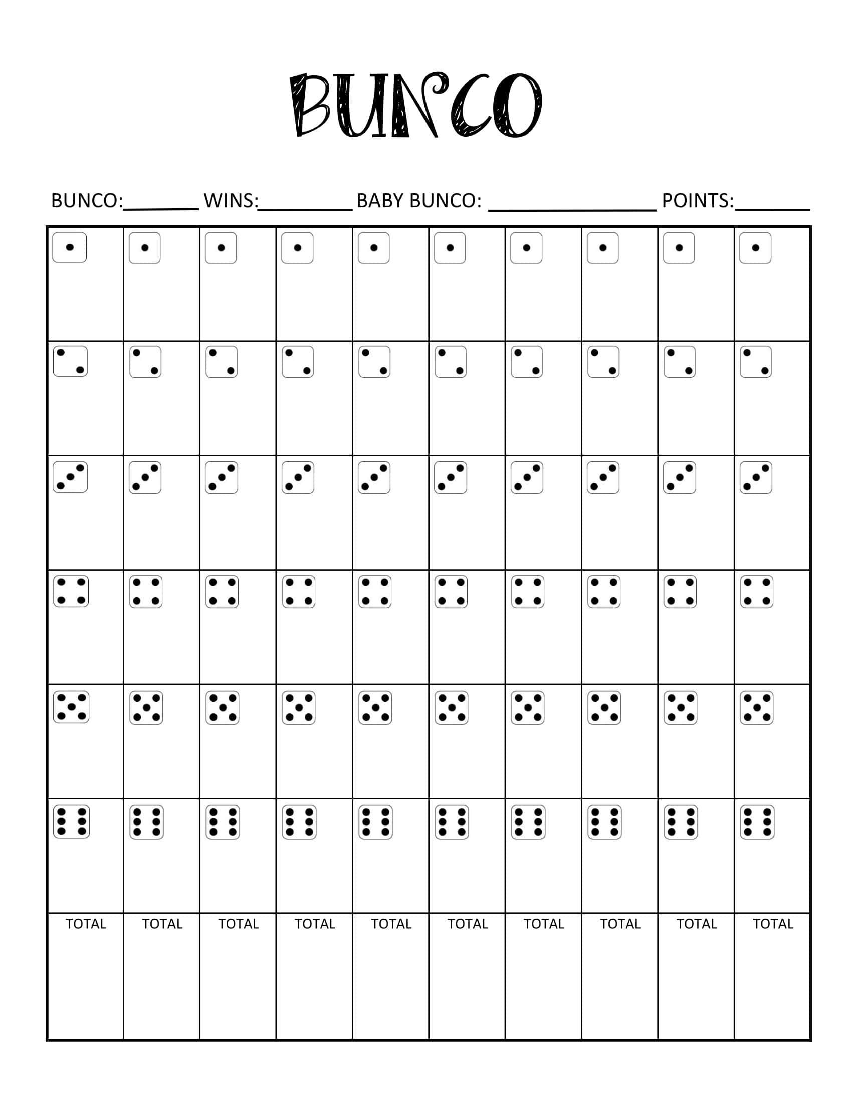 Free Printable Bunco Score Sheets Spring 2023 Calendar Free Printable Bunco Score Sheets Spring 2023 Calendar