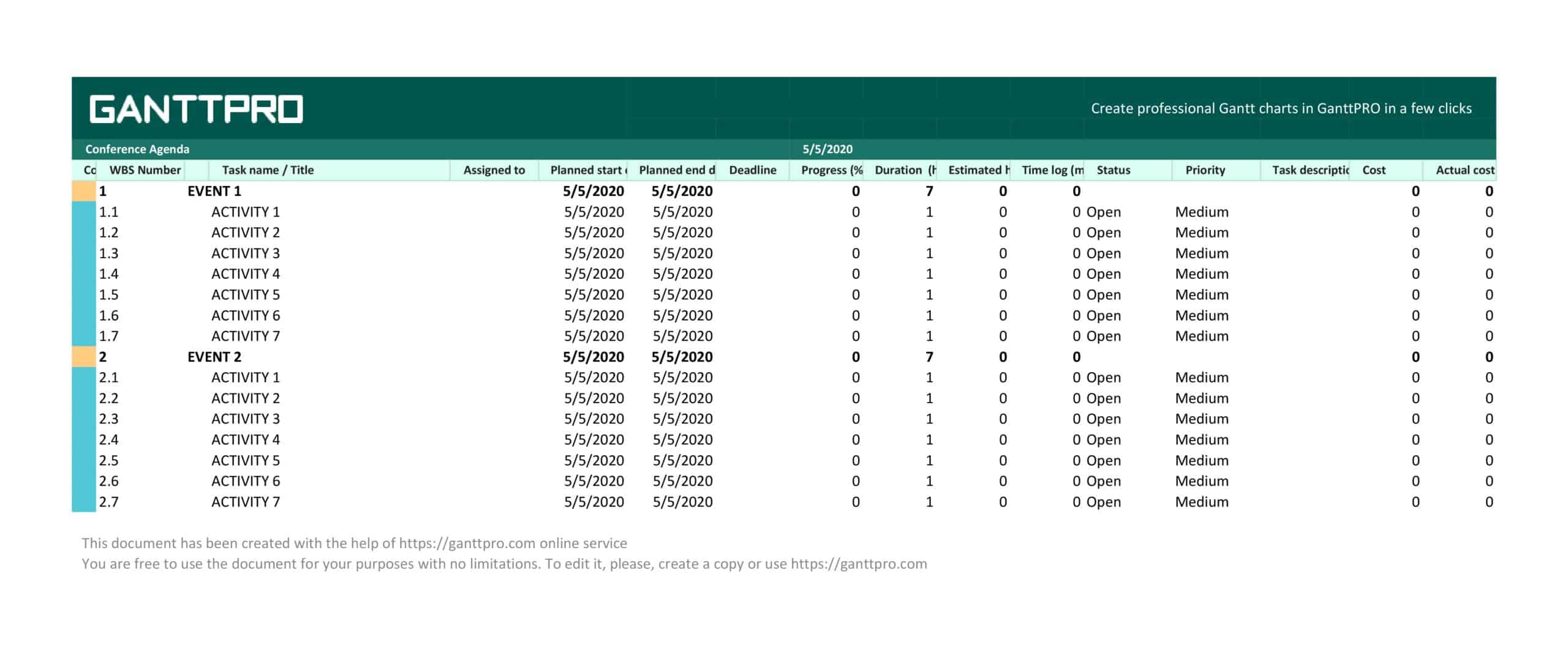 Free Conference Agenda Free Conference Agenda