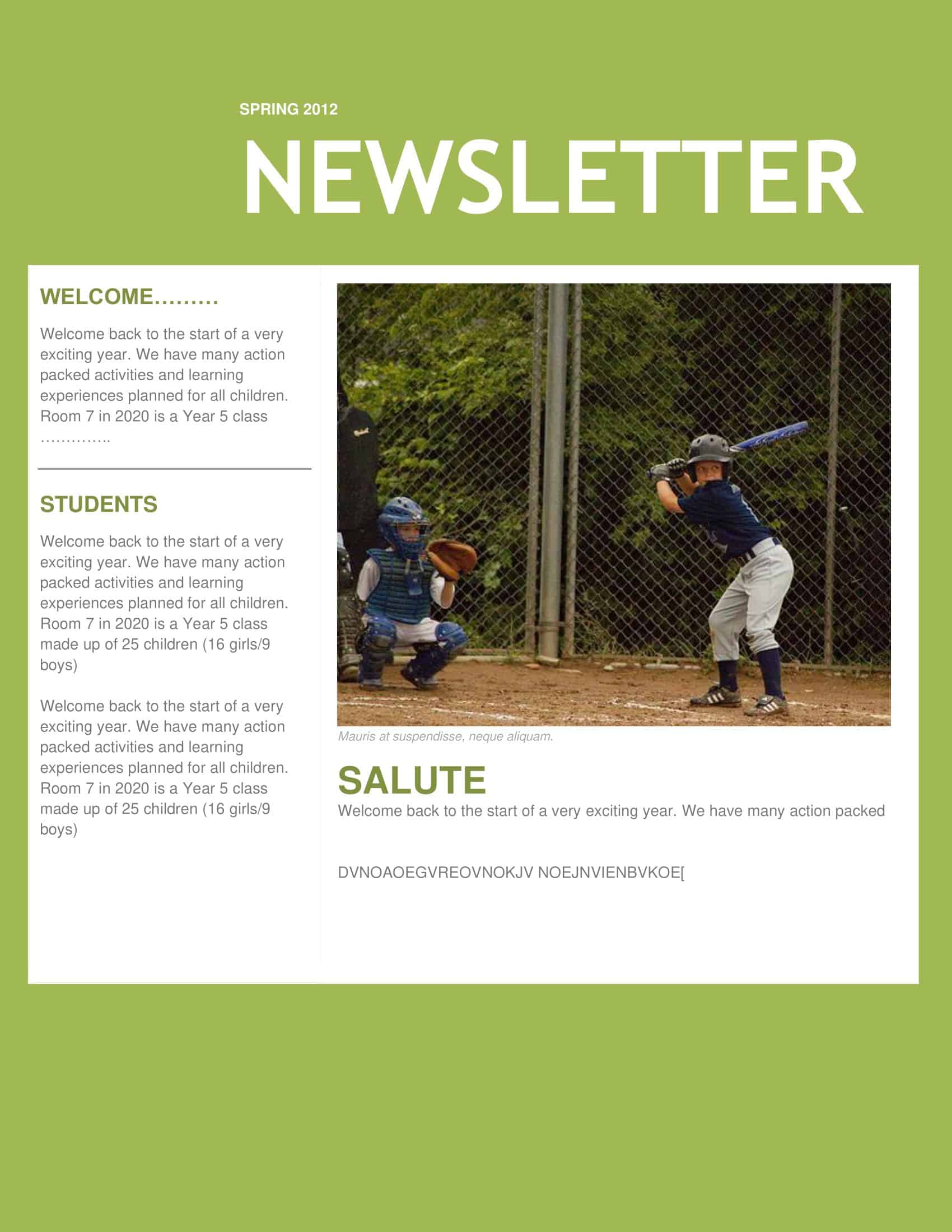 Free Download Classroom Newsletter Free Download Classroom Newsletter