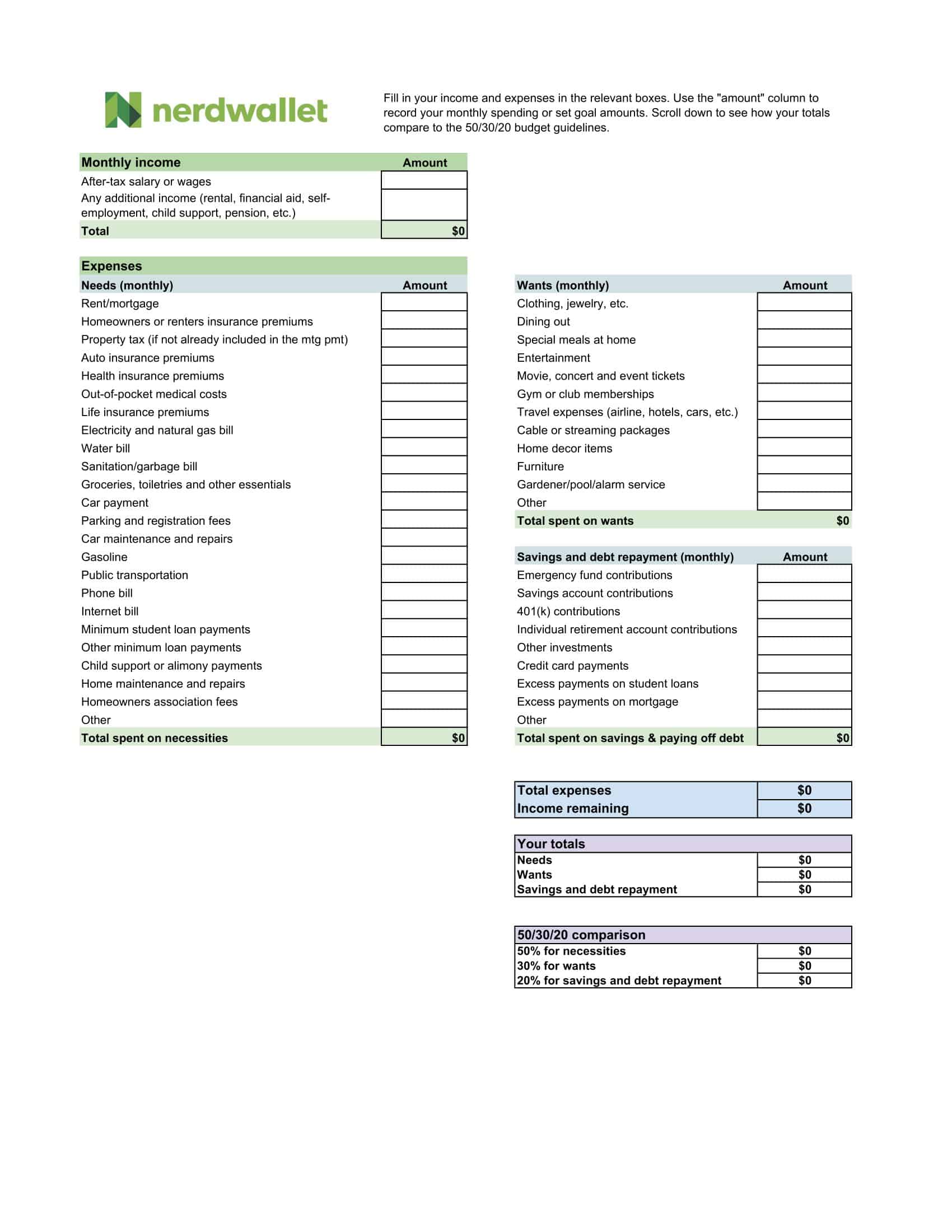 Free Downloadable Personal Budget Spreadsheet Free Downloadable Personal Budget Spreadsheet