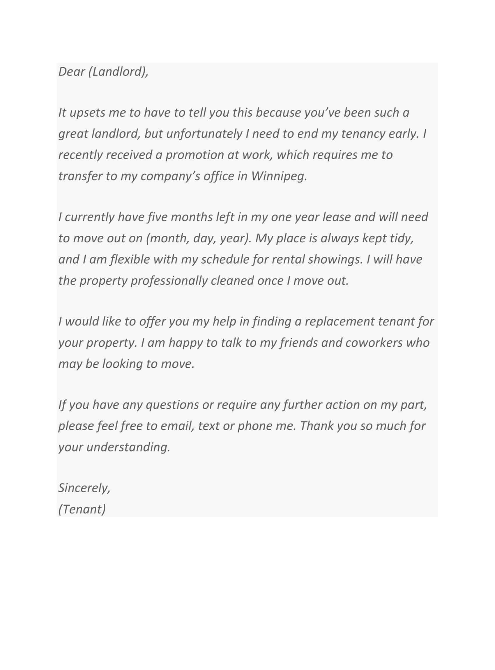 Free PDF Early Lease Termination Letter Template Free PDF Early Lease Termination Letter Template