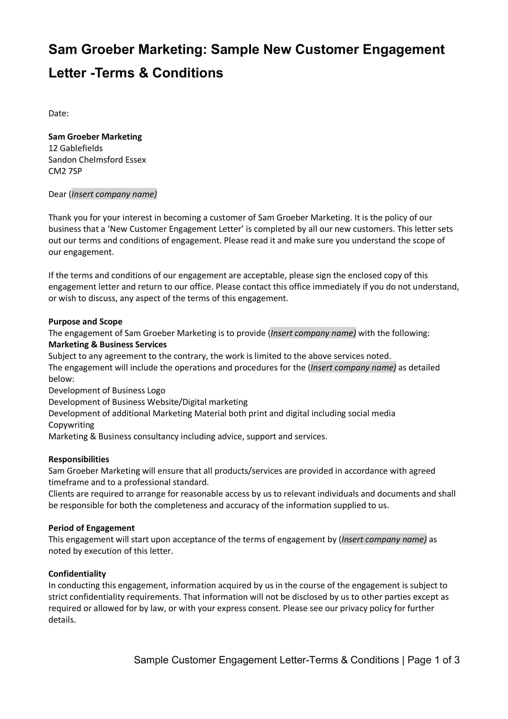 Free PDF Marketing Letter Template Free PDF Marketing Letter Template