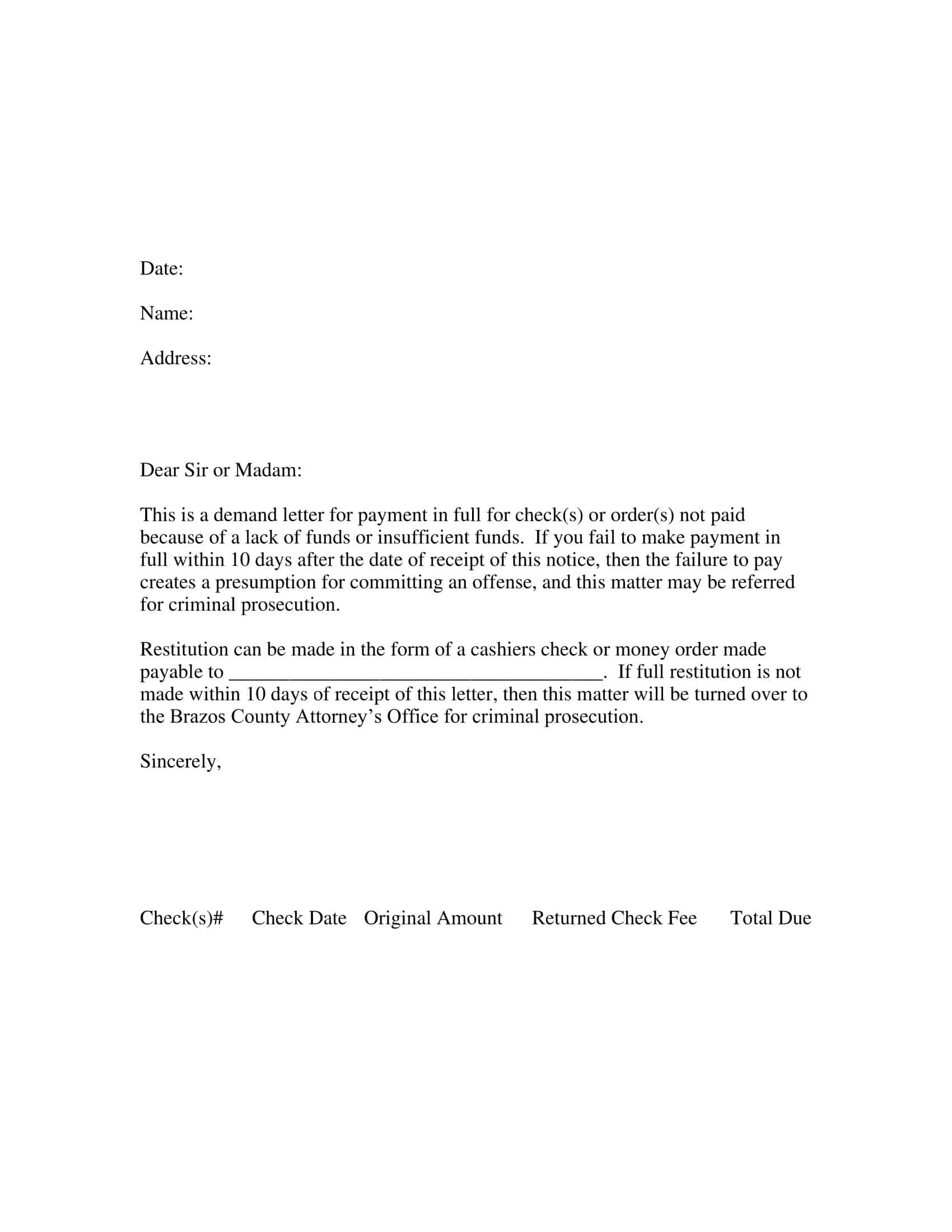 Free Printable Demand For Payment Letter PDF Free Printable Demand For Payment Letter PDF